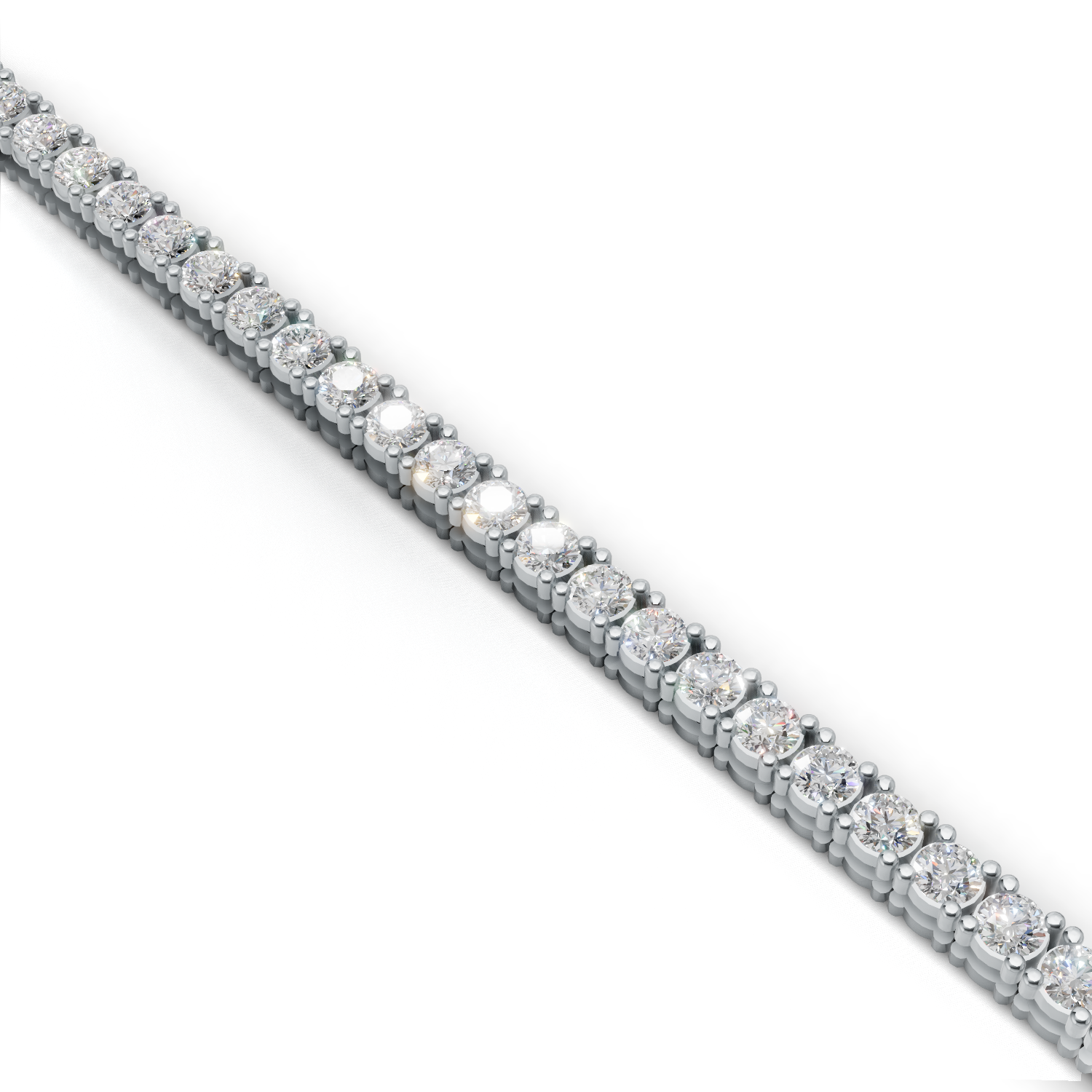 Tennis Bracelet Classic K14 White Gold 3ct