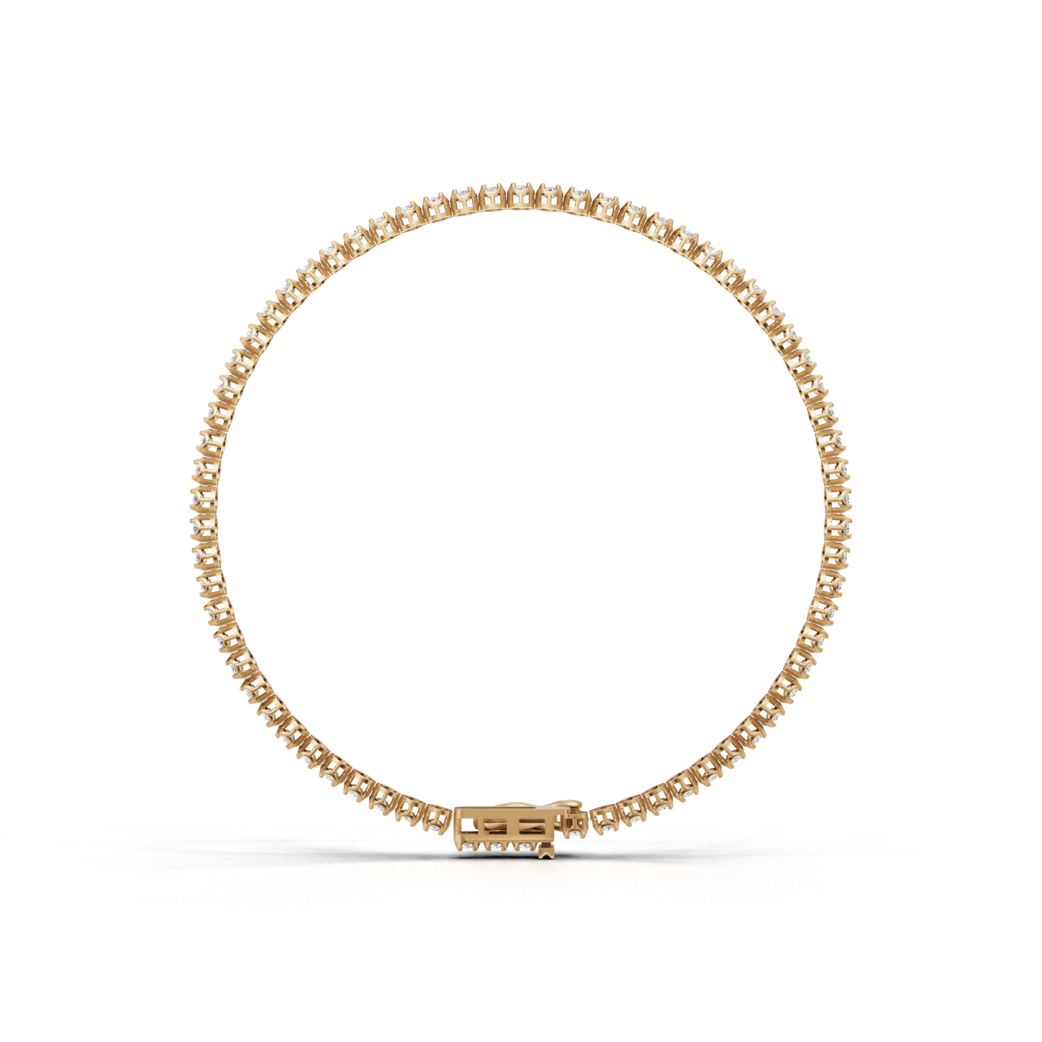 Tennis Bracelet Crown K14 Yellow Gold 1ct