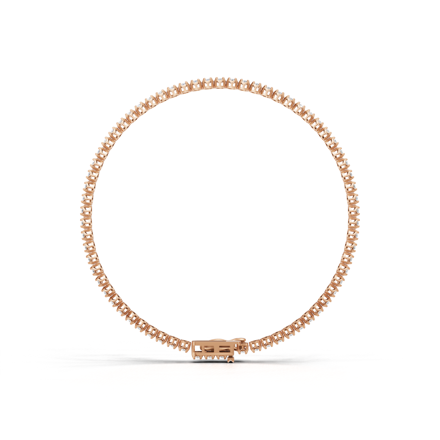 Tennis Bracelet Crown K18 Pink Gold 1ct
