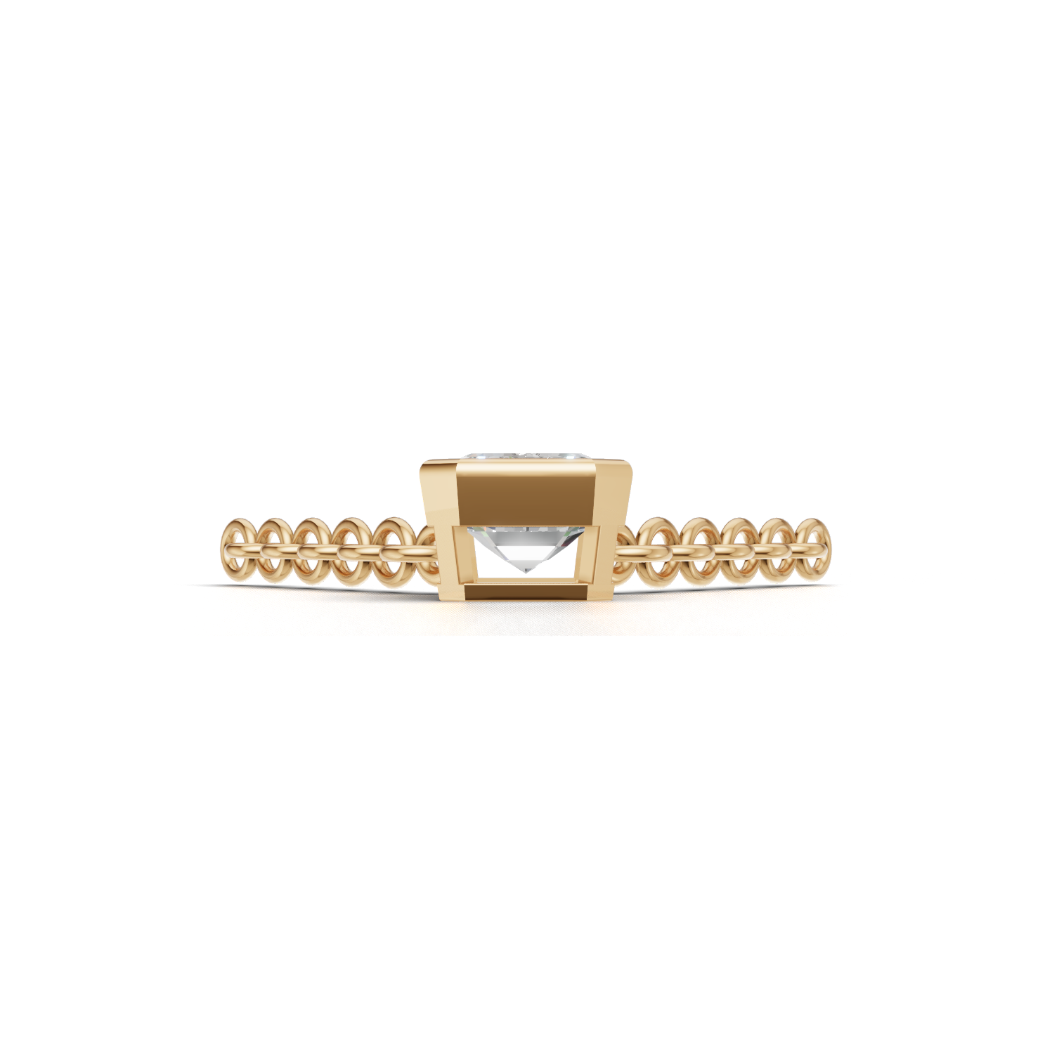 Pendant Emerald Bezel K14 Yellow Gold 1ct