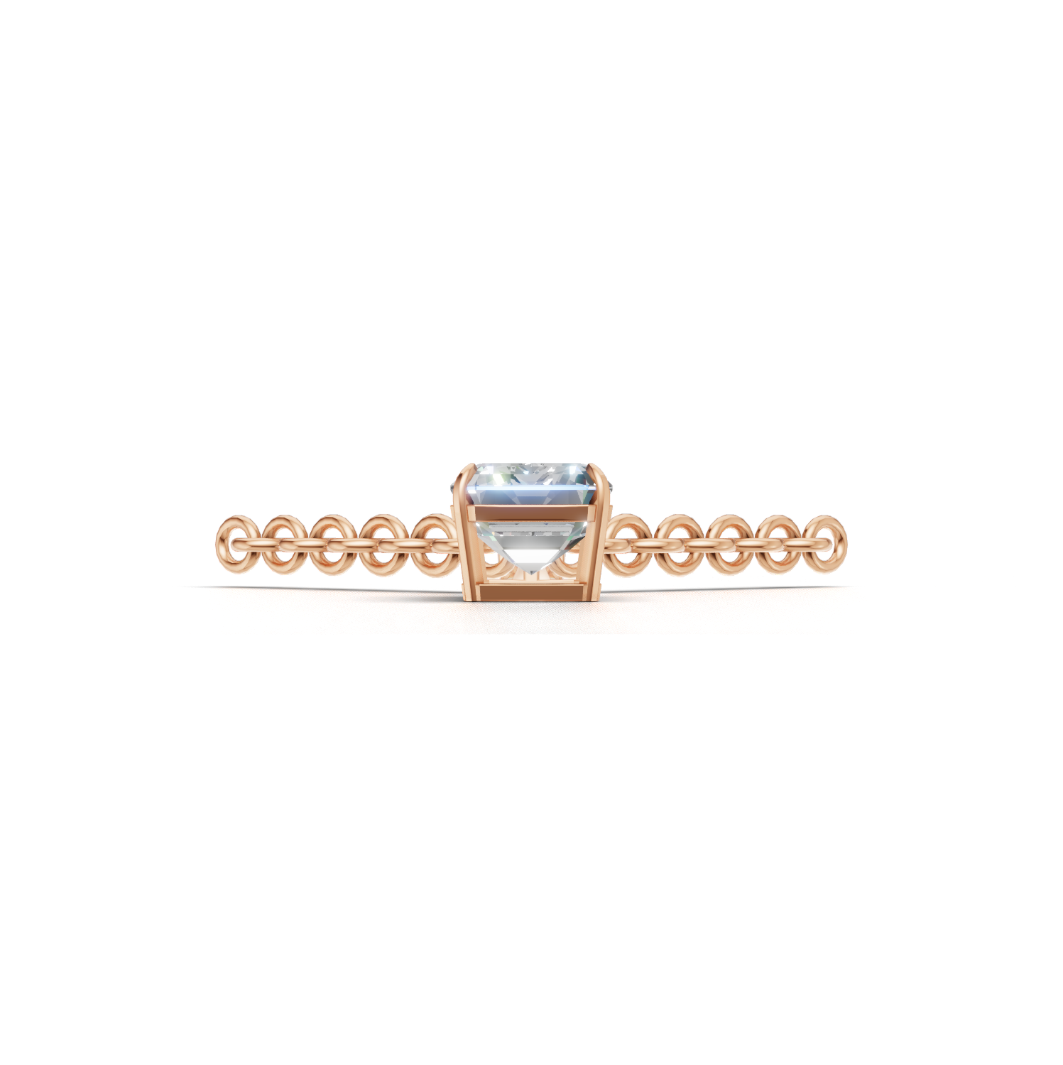 Pendant Emerald Solitaire K18 Pink Gold 1ct