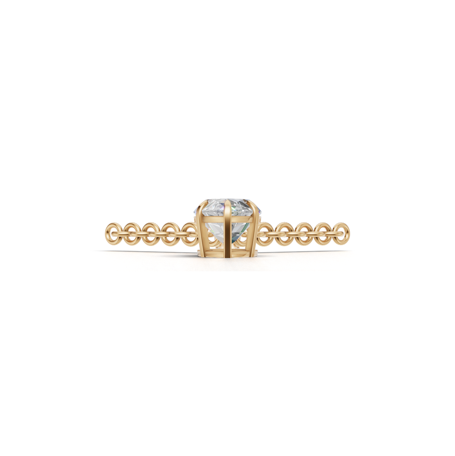 Pendant Marquise Solitaire K14 Yellow Gold 1ct