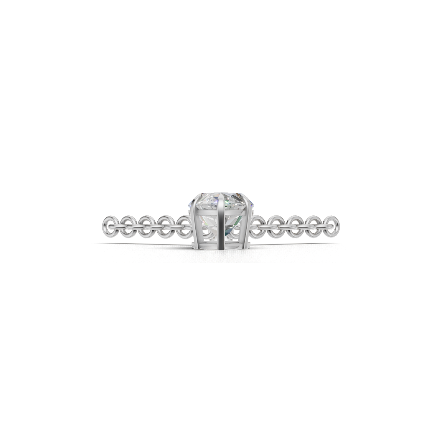 Pendant Marquise Solitaire 18k White Gold 1ct