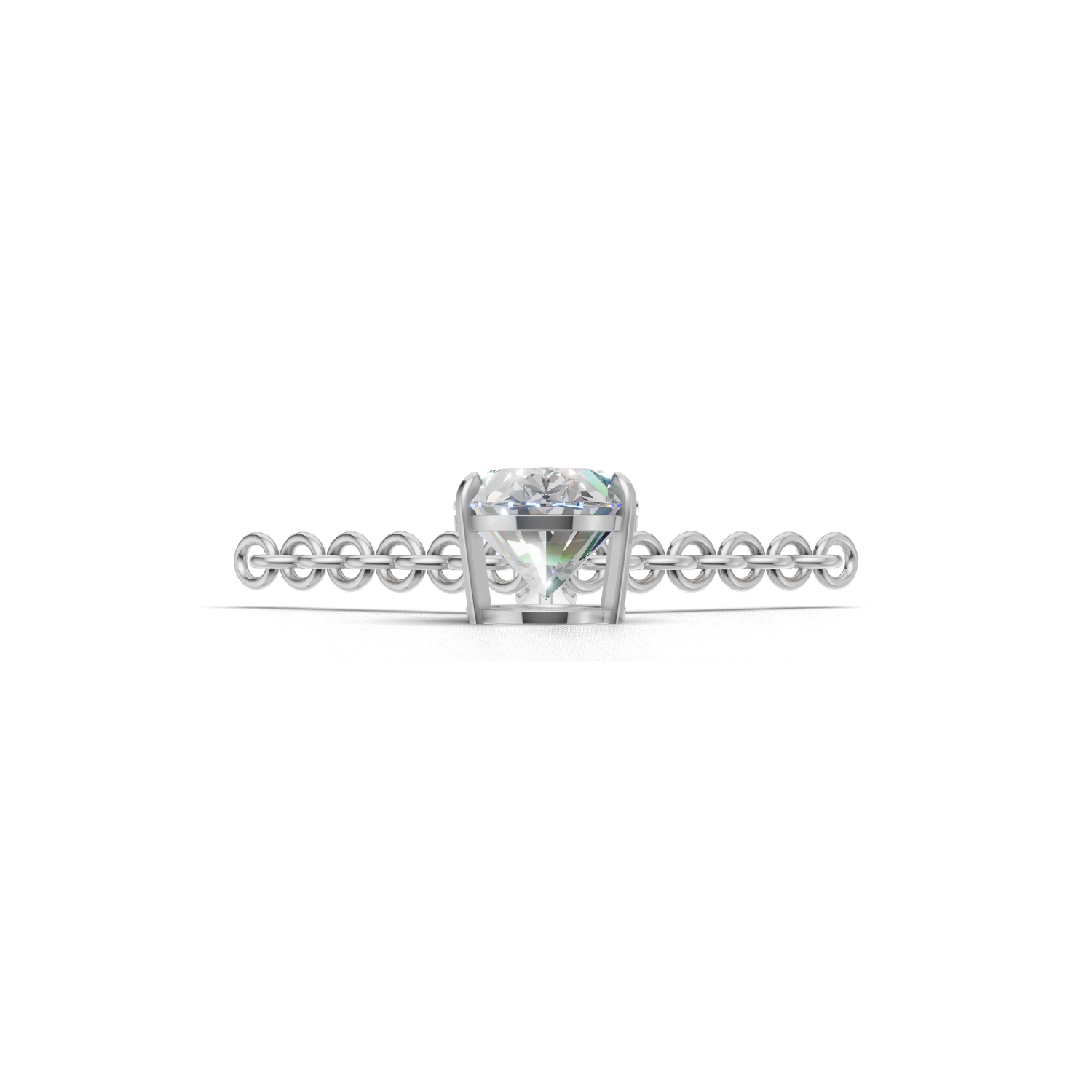 Pendant Oval Solitaire 18k White Gold 1ct