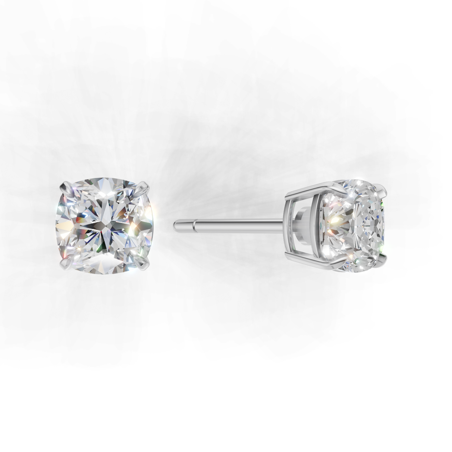 Pierce Cushion Solitaire 18k White Gold 1ct