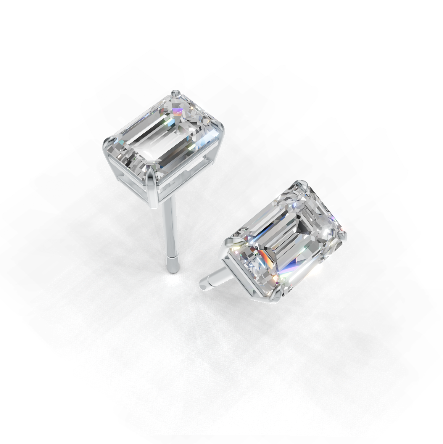 Pierce Emerald Solitaire K14 White Gold 1ct