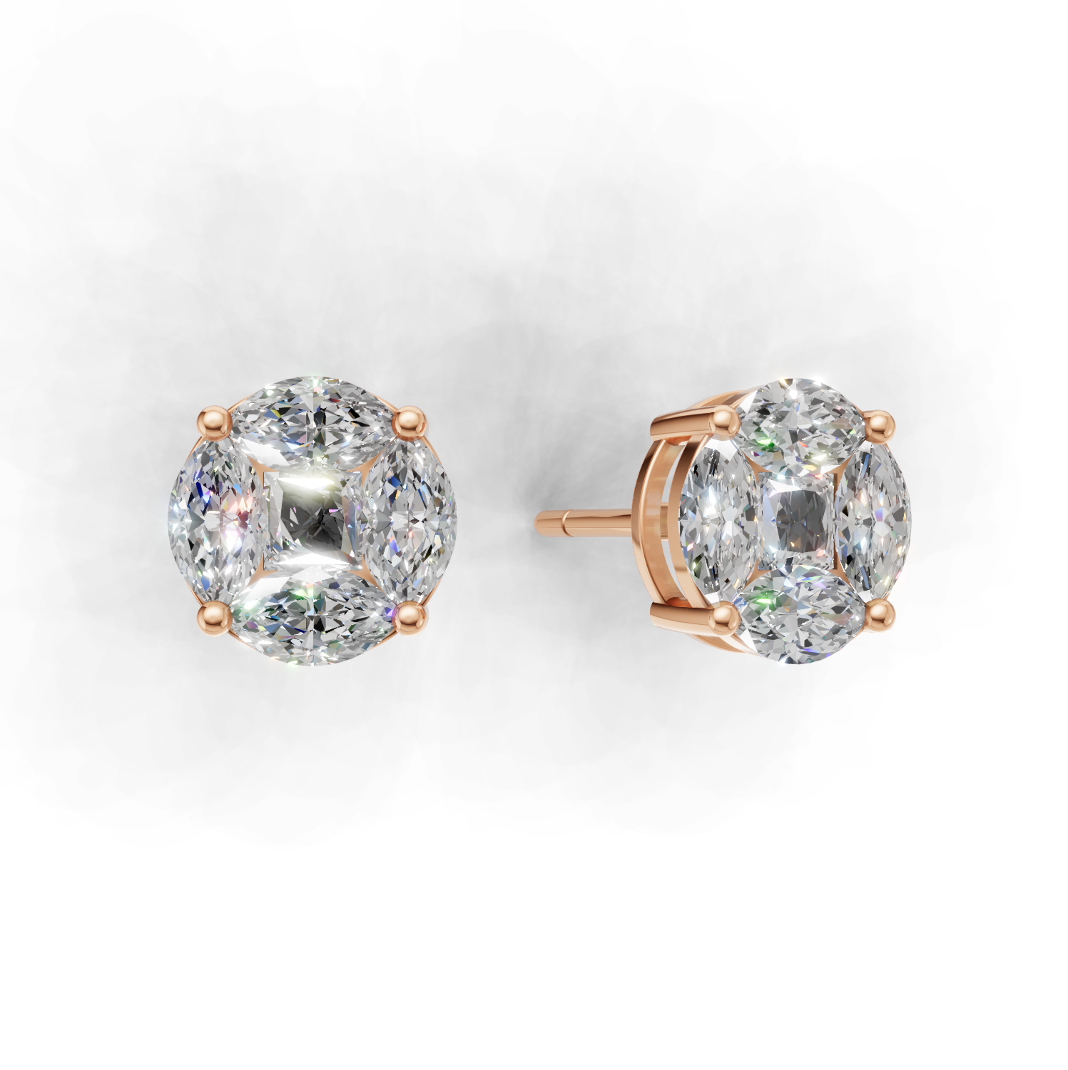 First Gen Pierce Normal K18 Pink Gold 1ct