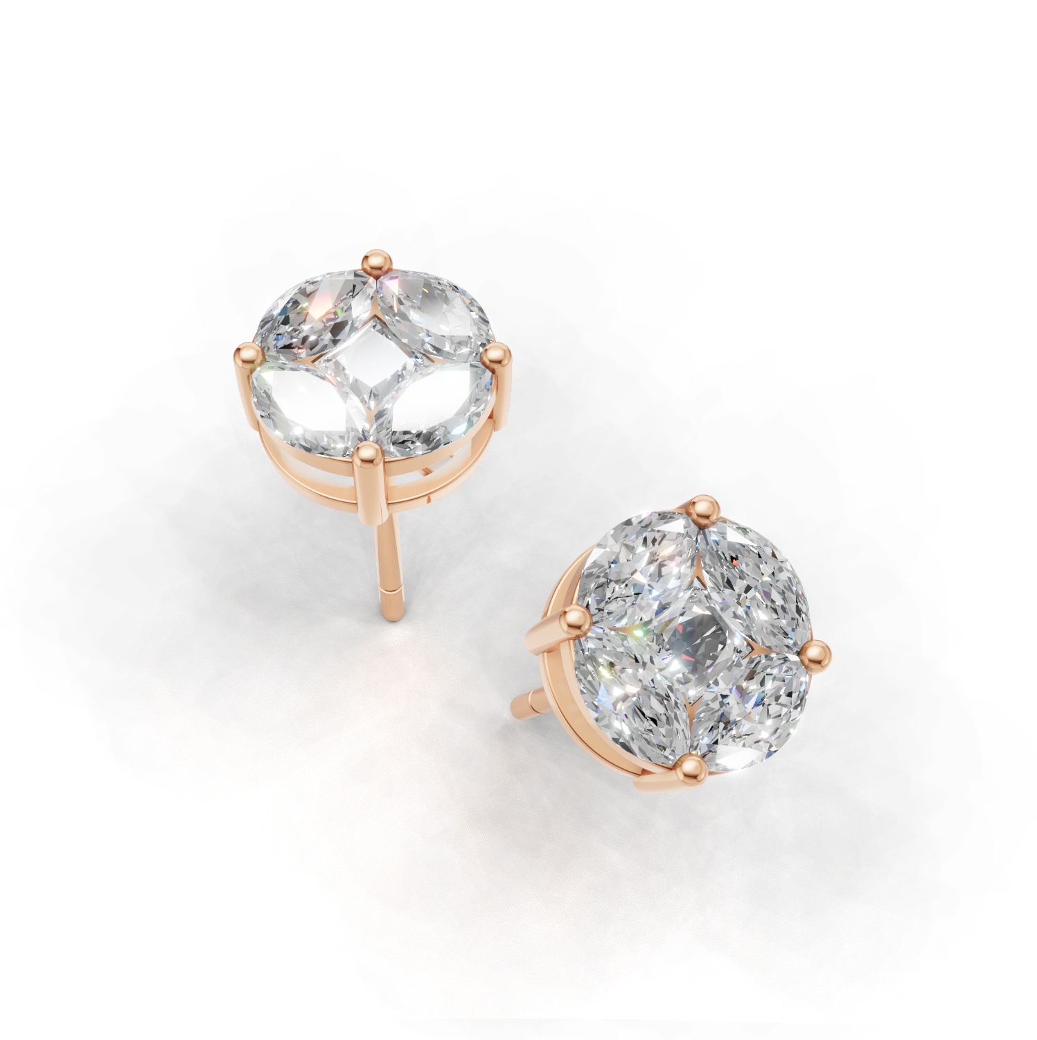 First Gen Pierce Normal K18 Pink Gold 1ct