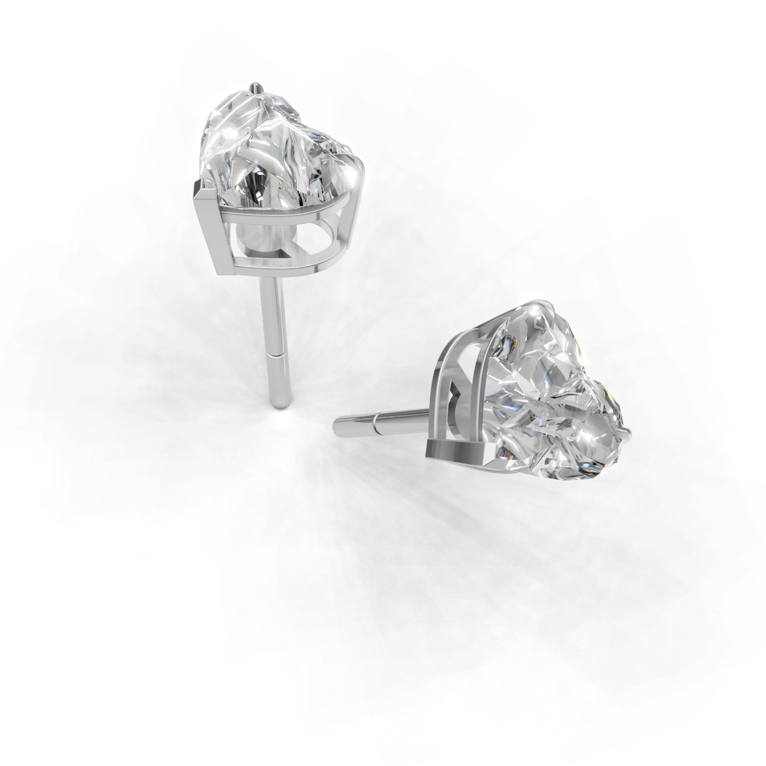 Pierce Heart Solitaire 18k White Gold 1ct