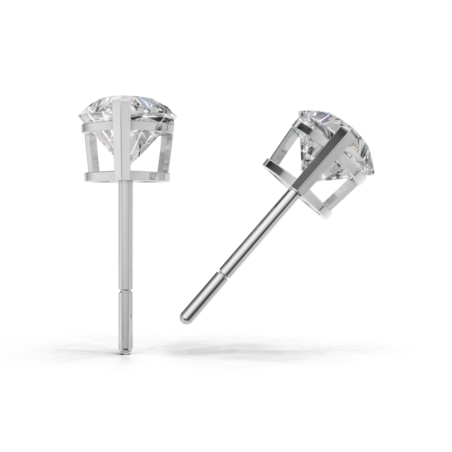 Pierce Heart Solitaire 18k White Gold 1ct