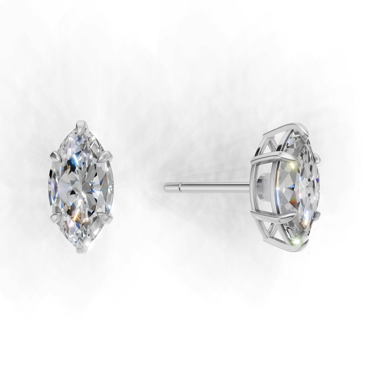 Pierce Marquise Solitaire 18k White Gold 1ct