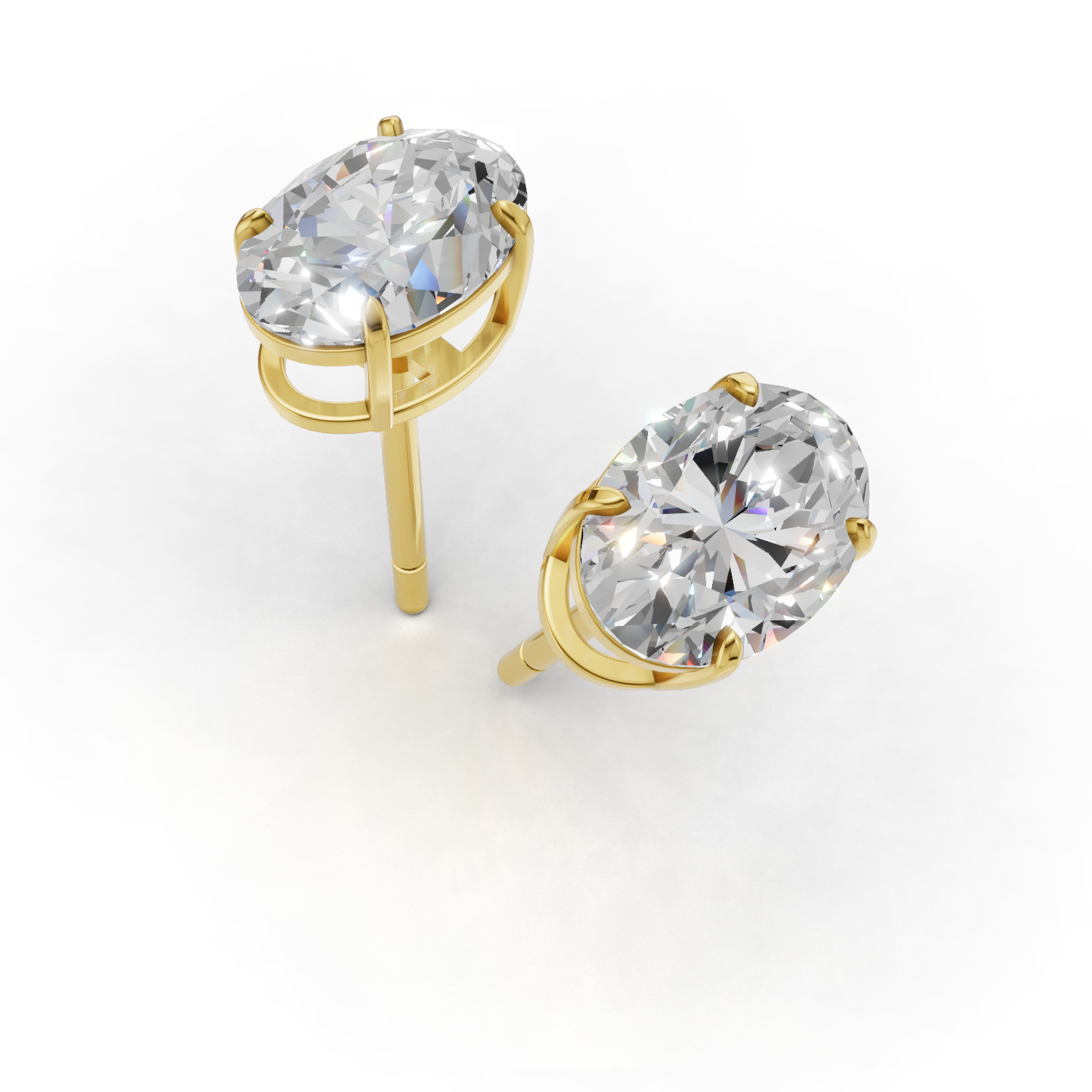 Pierce Oval Solitaire 18k Yellow Gold 1ct