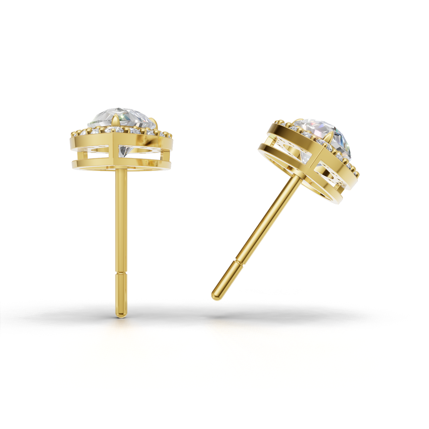 Pierce Pear Halo K18 Yellow Gold 1ct