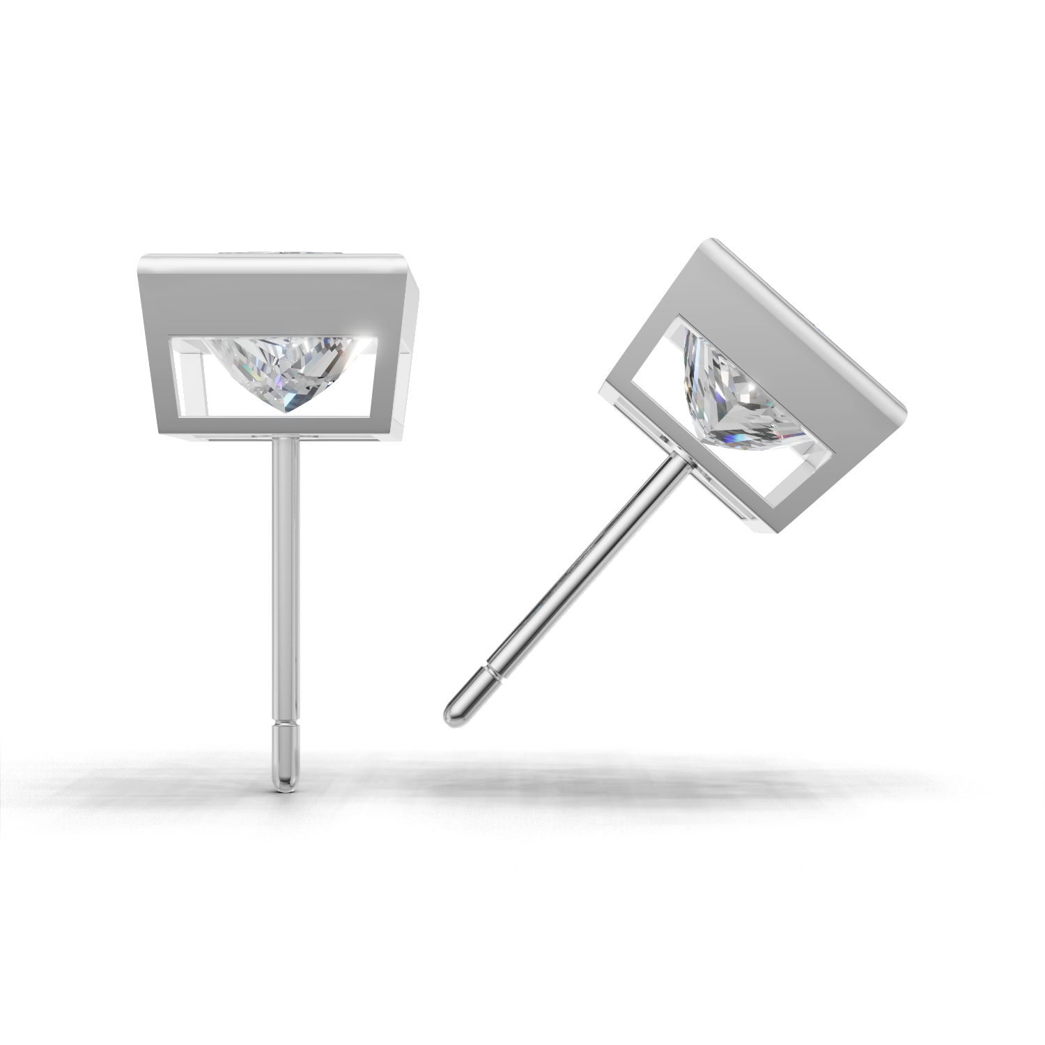 Pierce Princess Bezel K18 White Gold 1ct