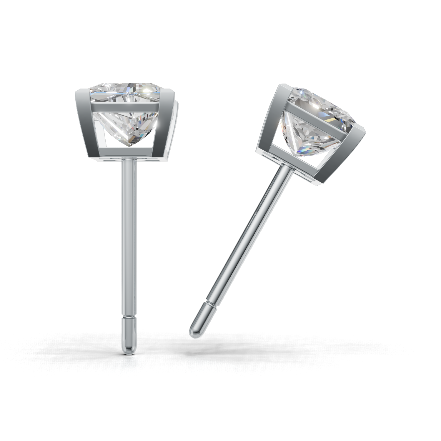 Pierce Princess Solitaire K14 White Gold 1ct