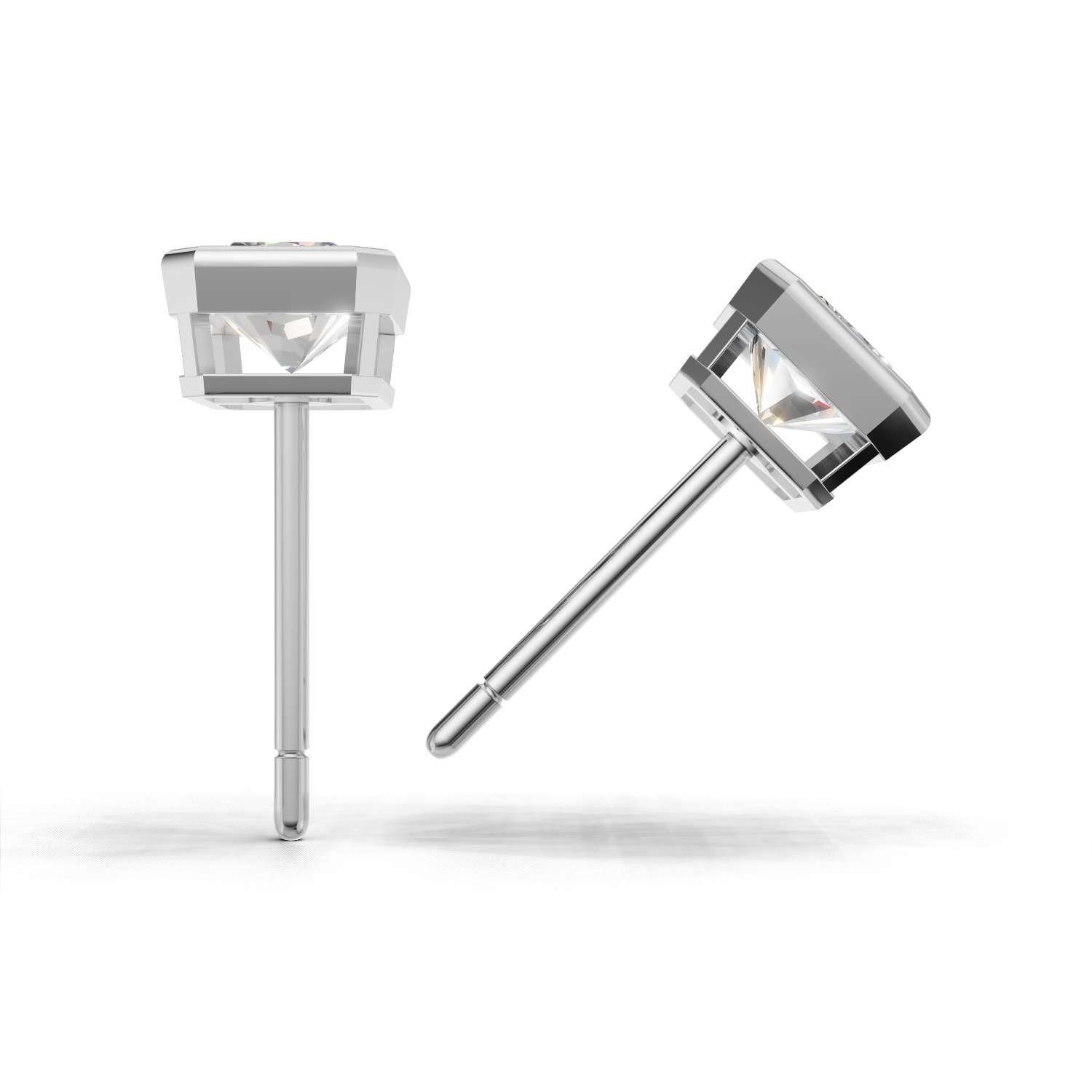 Pierce Radiant Bezel 18k White Gold 1ct