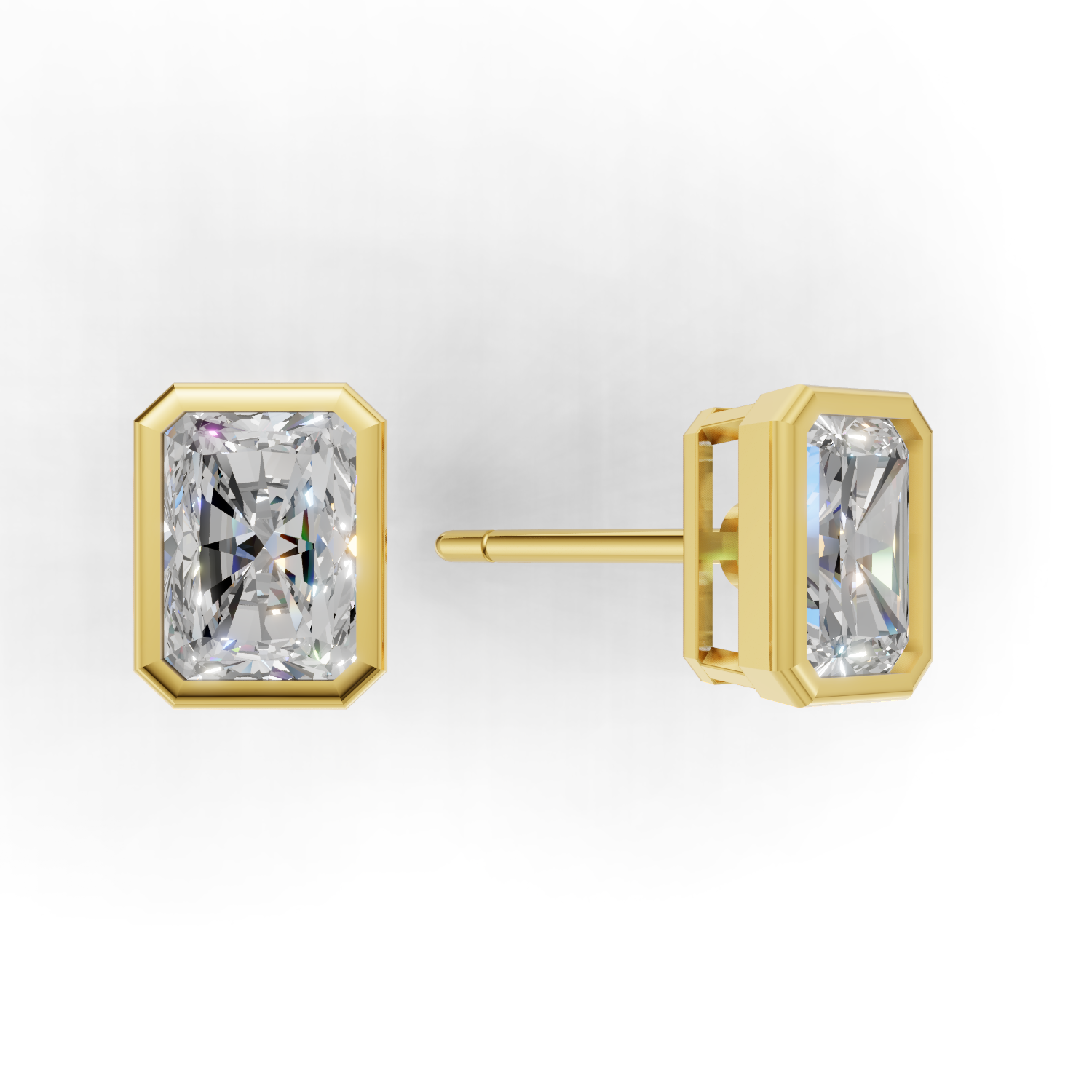 Pierce Radiant Bezel 18k Yellow Gold 1ct