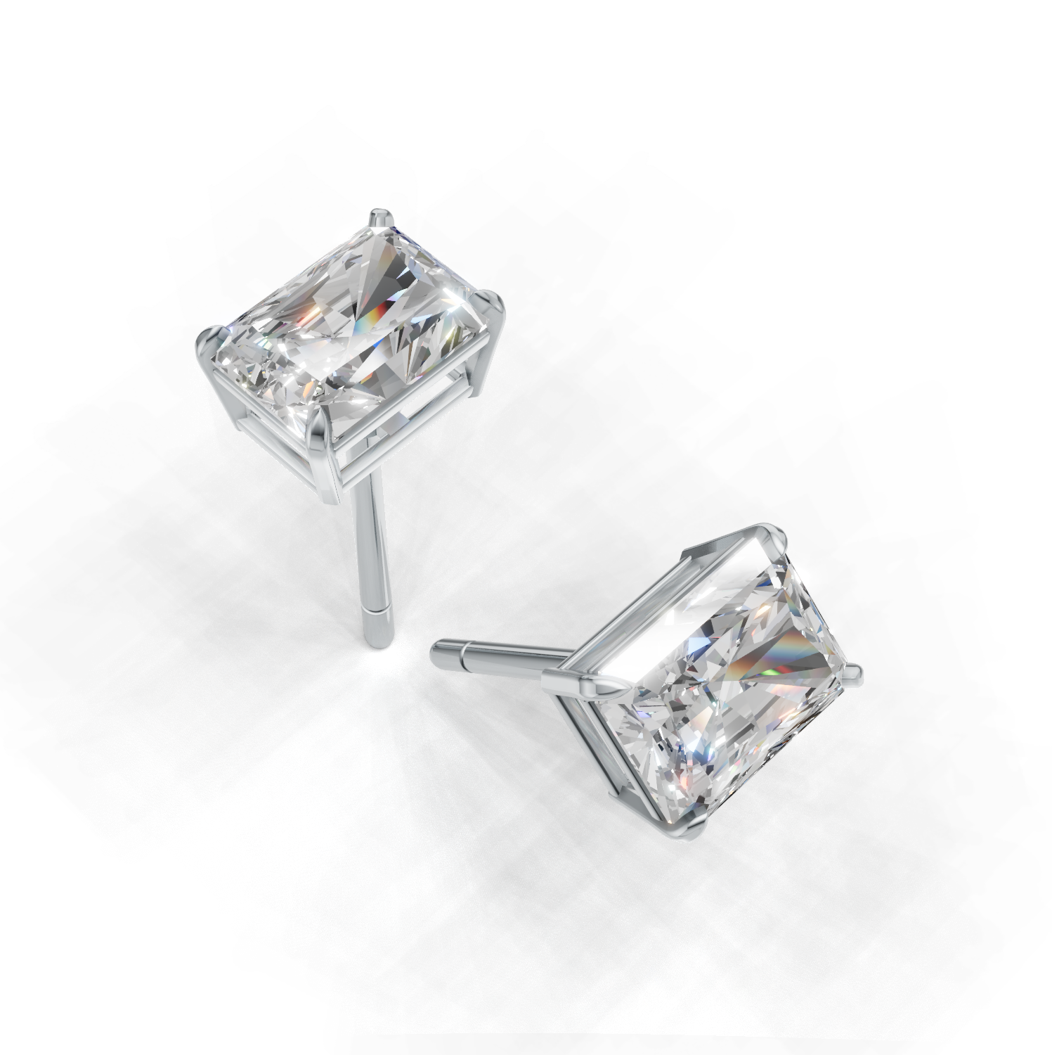 Pierce Radiant Solitaire K14 White Gold 1ct