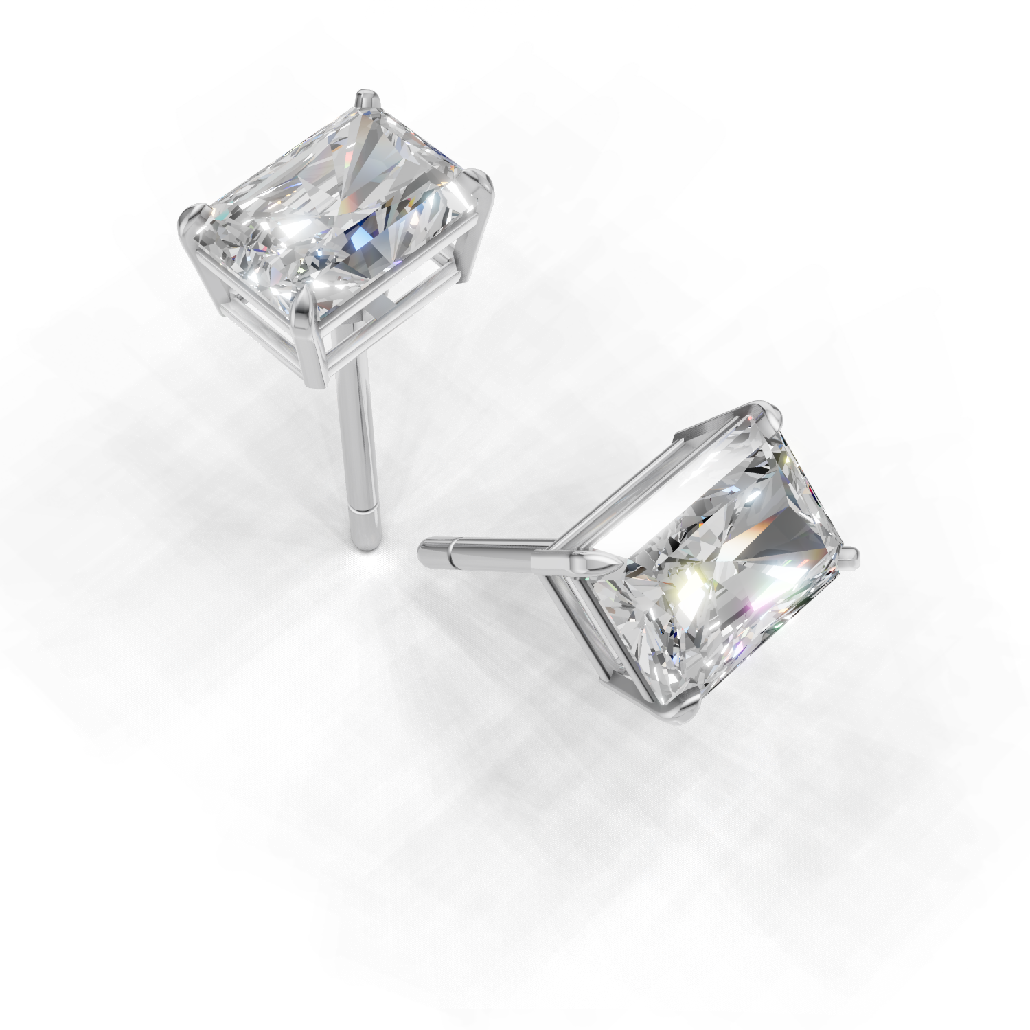 Pierce Radiant Solitaire 18k White Gold 1ct