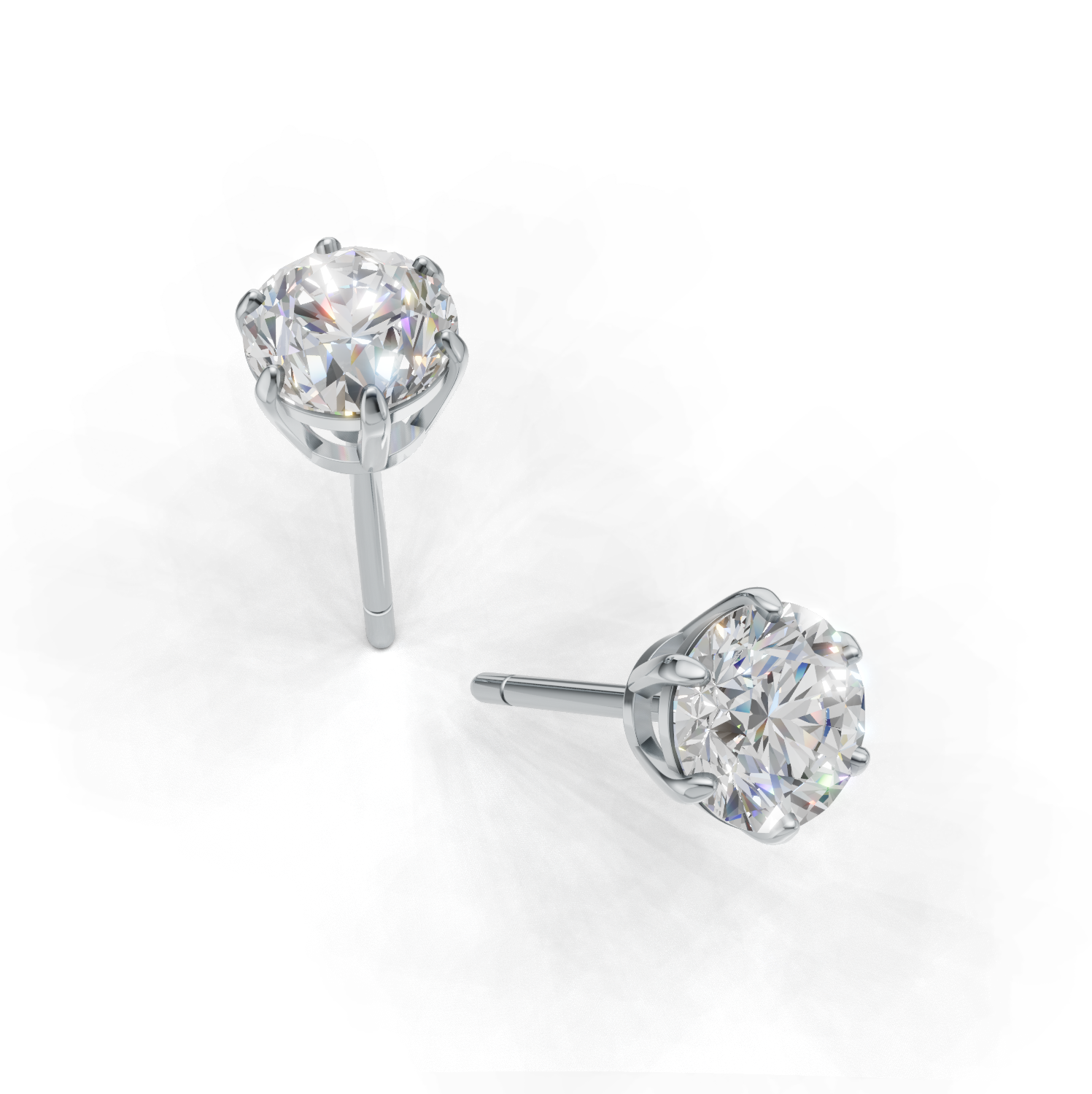 Pierce Round Solitaire K14 White Gold 1ct