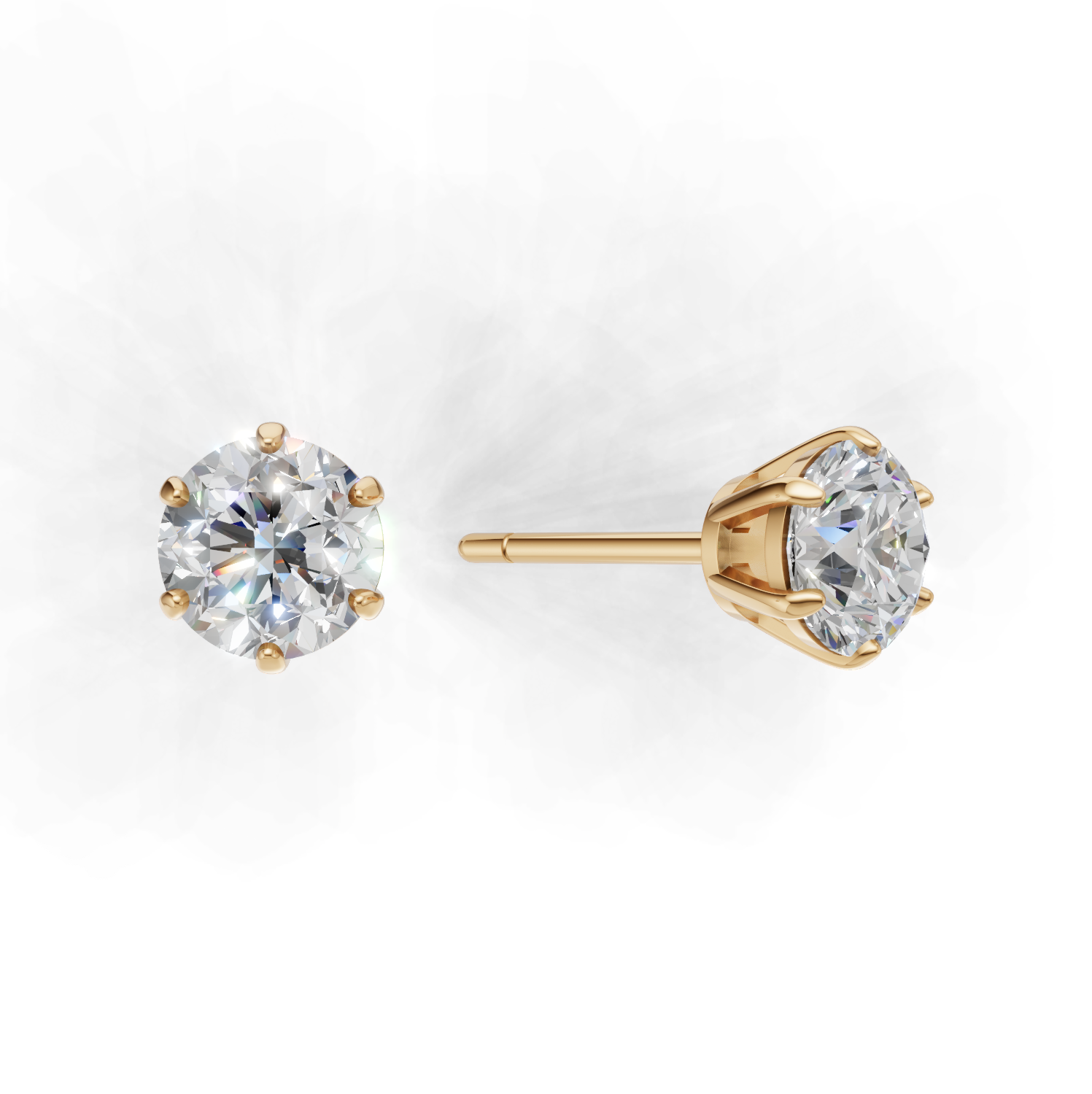Pierce Round Solitaire K14 Yellow Gold 1ct