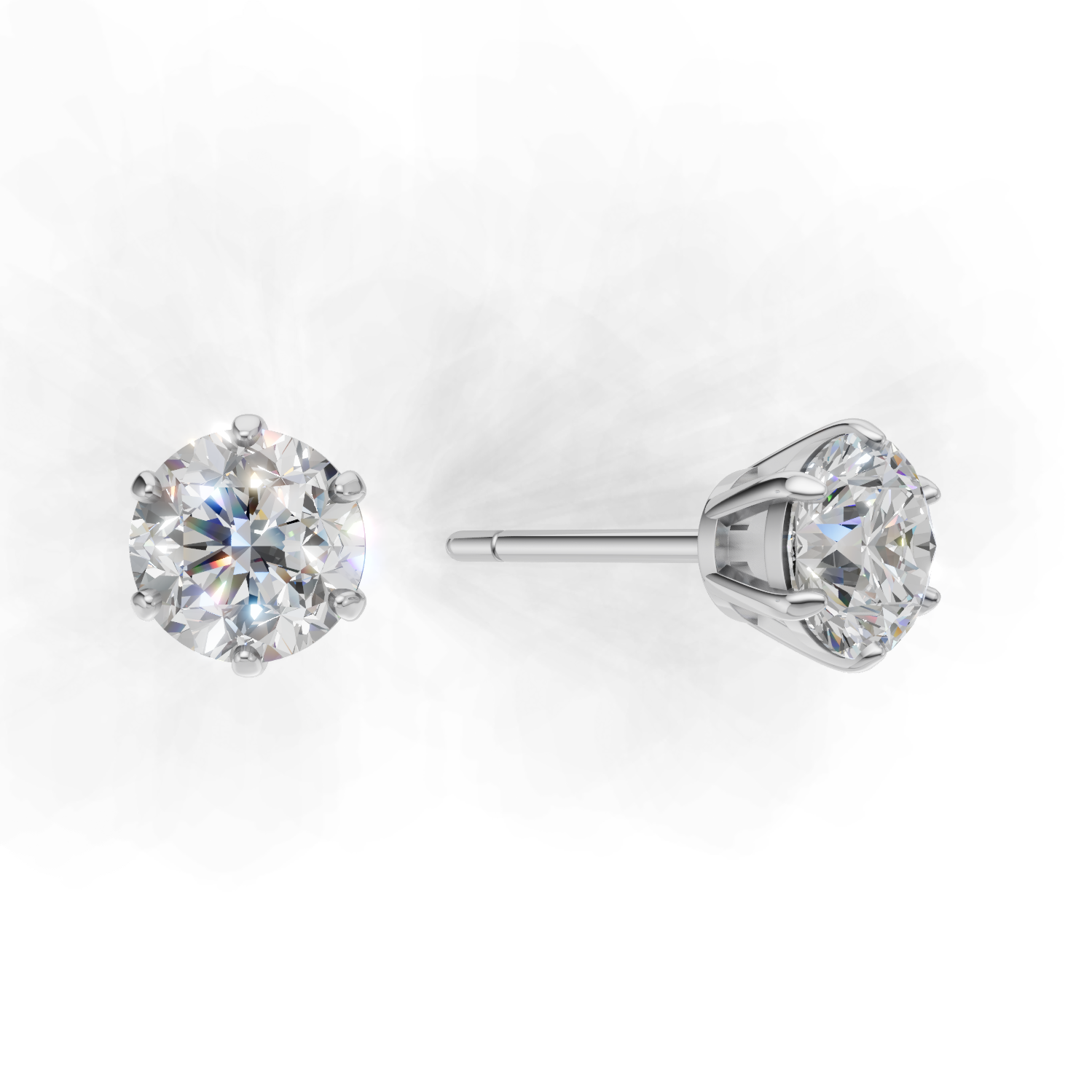 Pierce Round Solitaire 18k White Gold 1ct