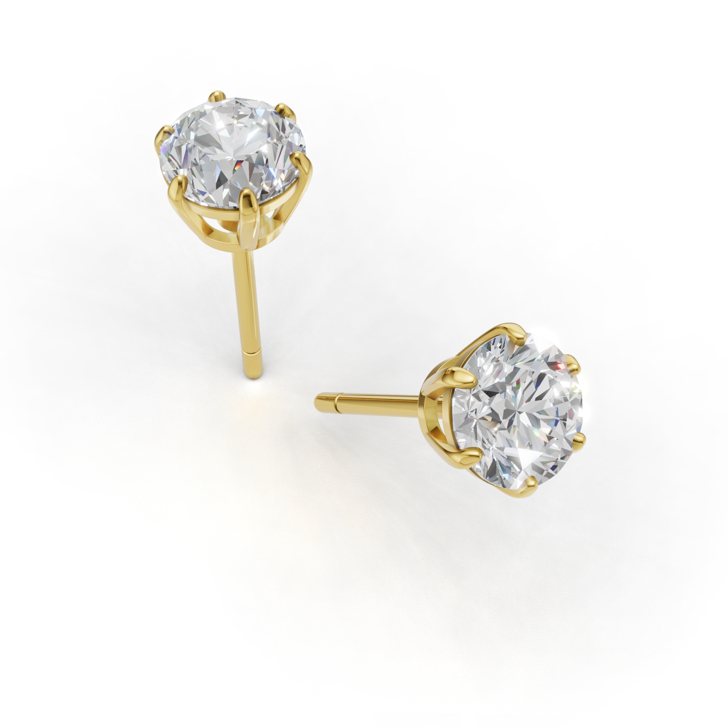 Pierce Round Solitaire 18k Yellow Gold 1ct