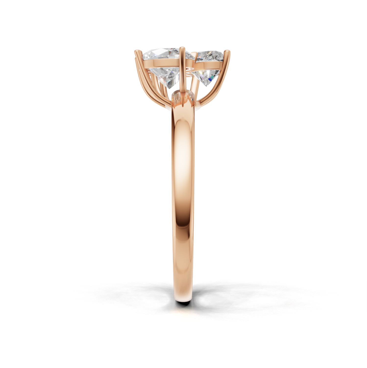 Cluster Ring Normal K18 Pink Gold 1ct
