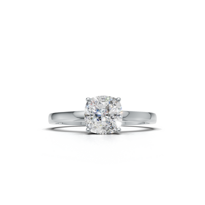 Cushion Lab Grown Diamond Solitaire Ring