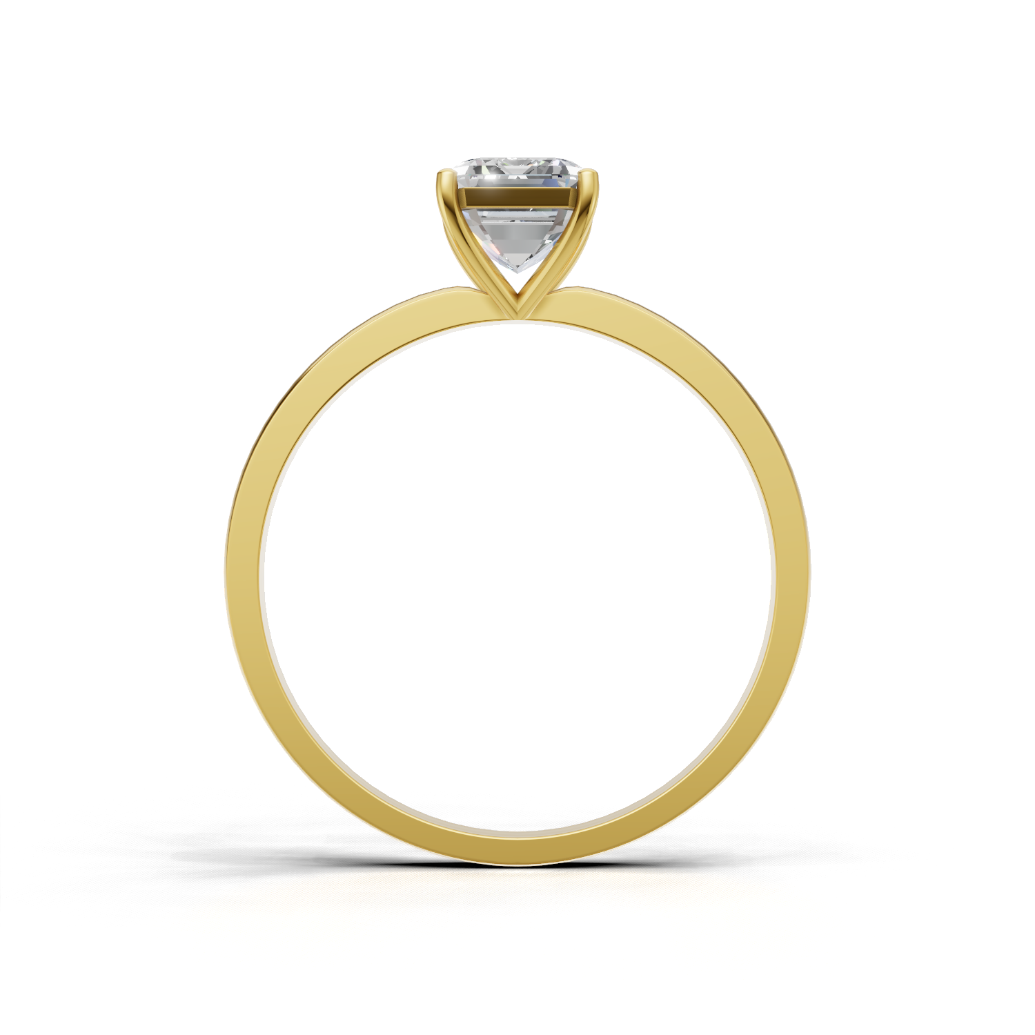 Emerald Lab Grown Diamond Solitaire Ring
