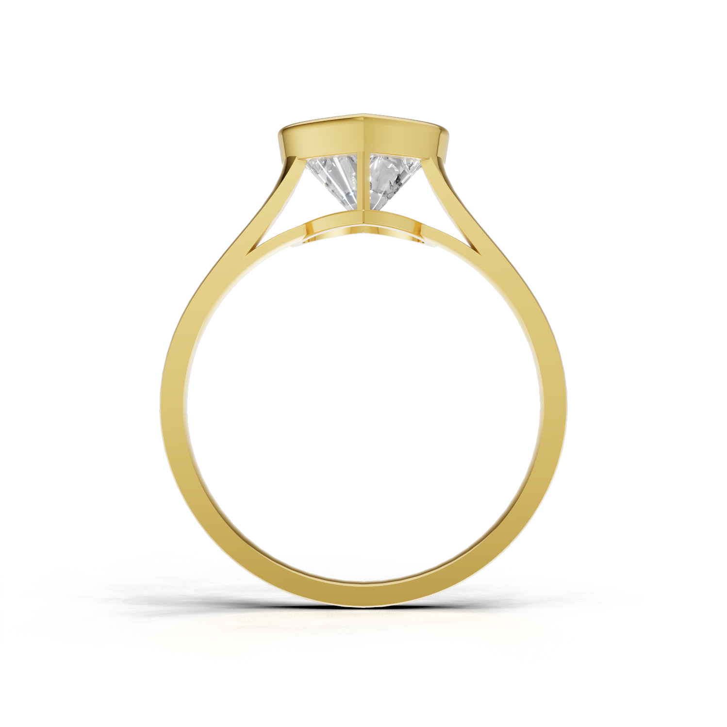 Heart Lab Grown Diamond Bezel Ring