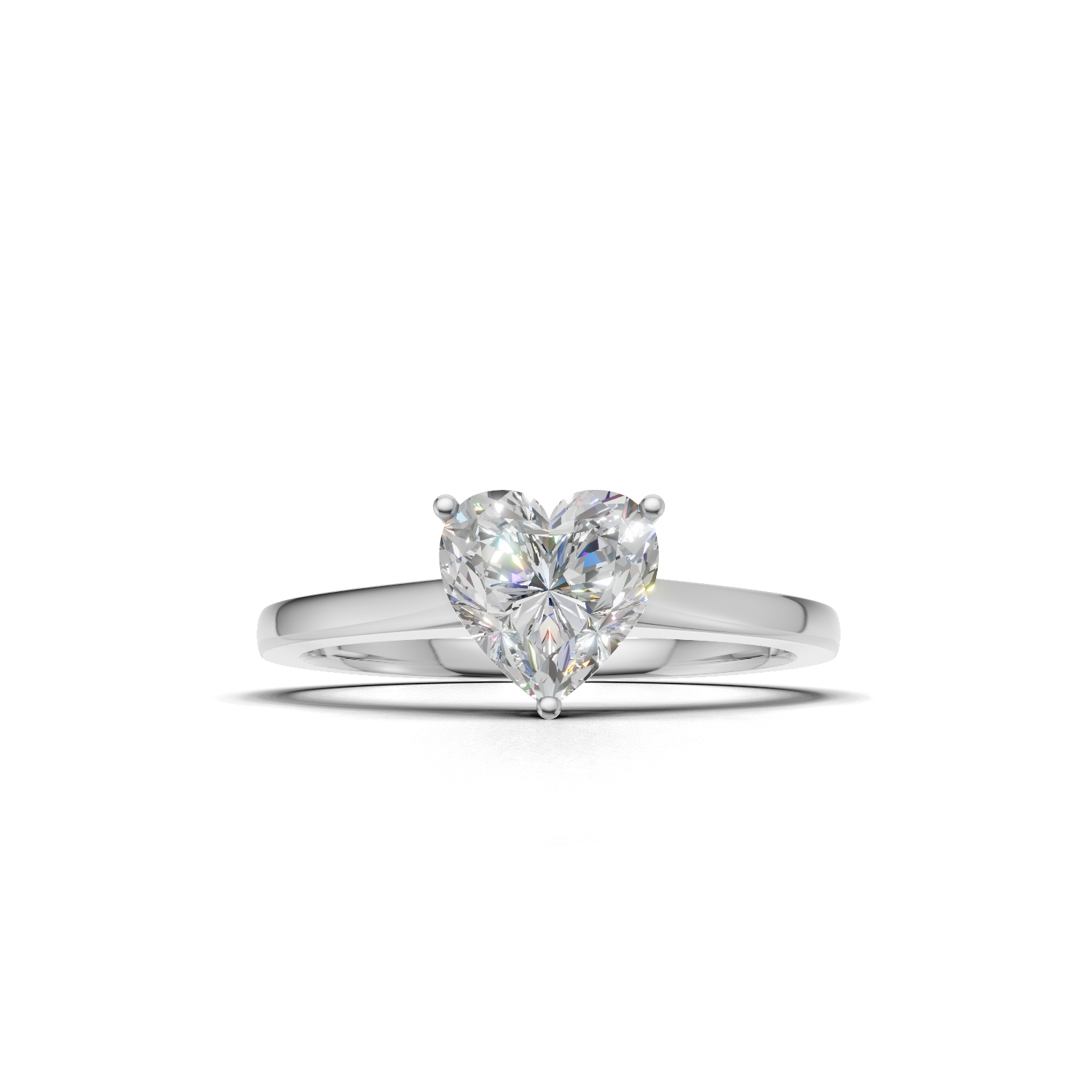 Heart Lab Grown Diamond Solitaire Ring