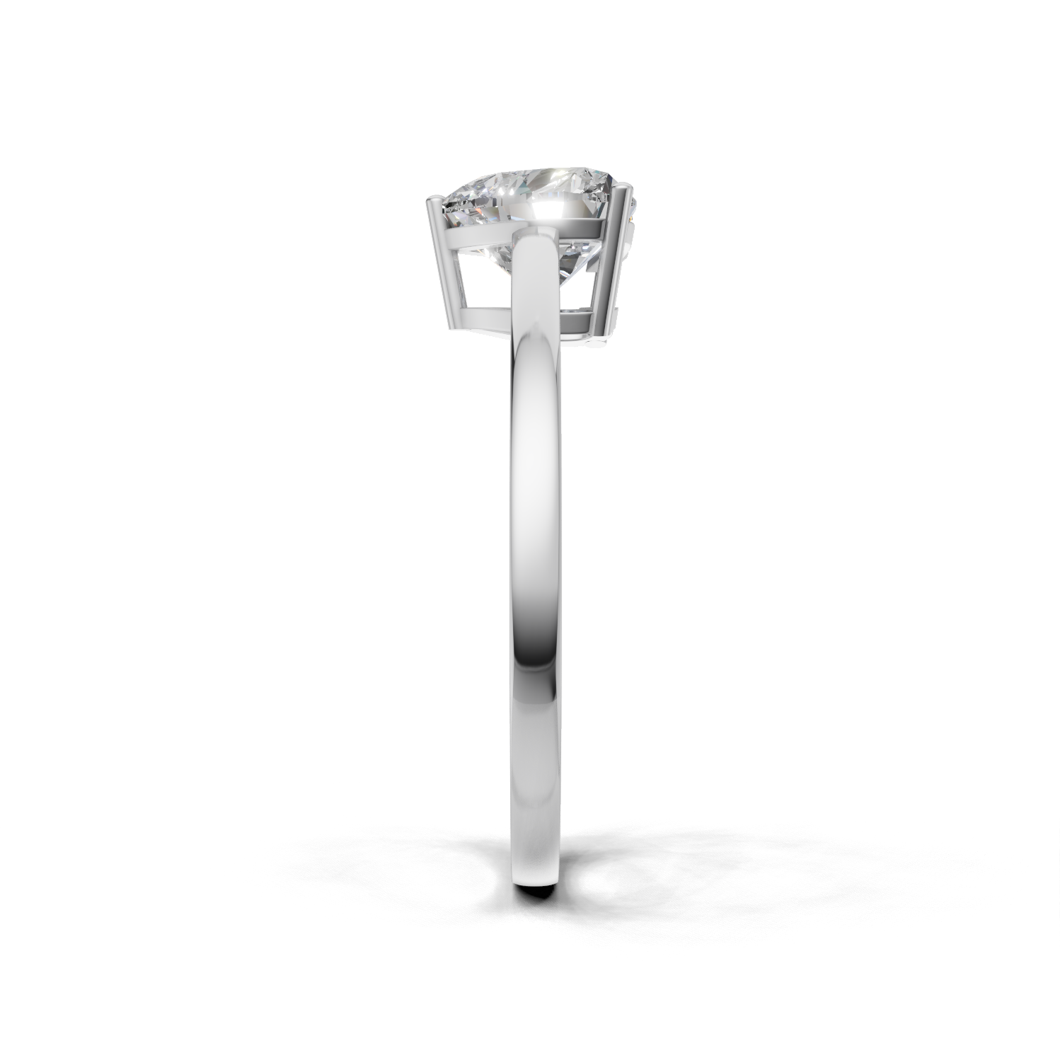 Heart Lab Grown Diamond Solitaire Ring