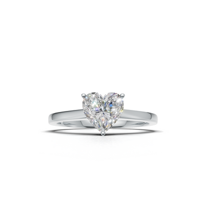 Heart Lab Grown Diamond Solitaire Ring