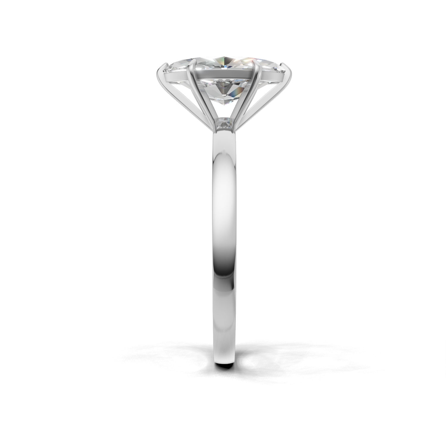 Ring Marquise Solitaire 18k White Gold 1ct