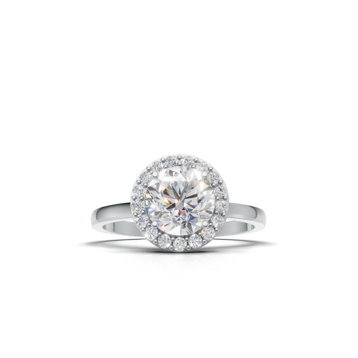 Oval Lab Grown Diamond Halo Ring