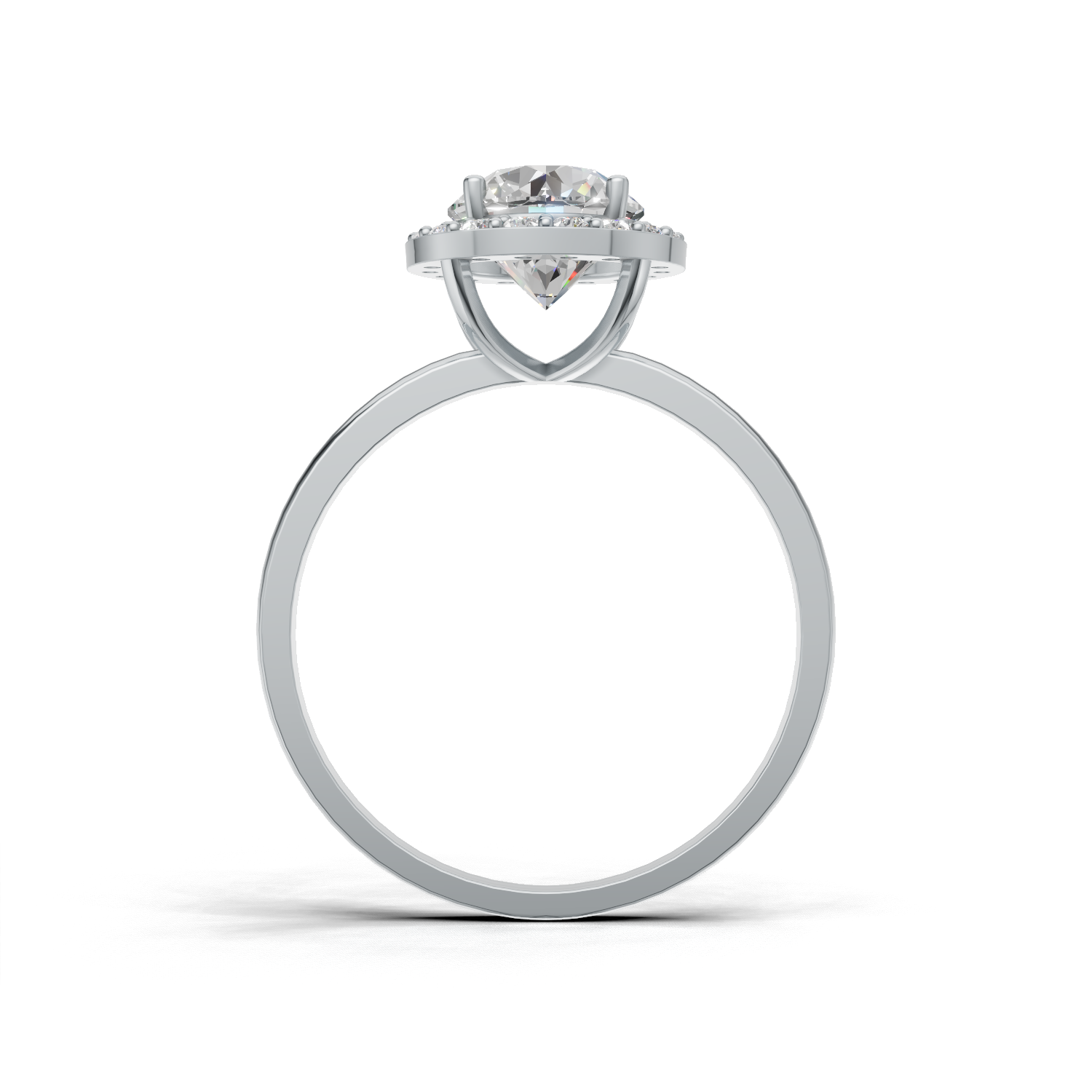 Oval Lab Grown Diamond Halo Ring