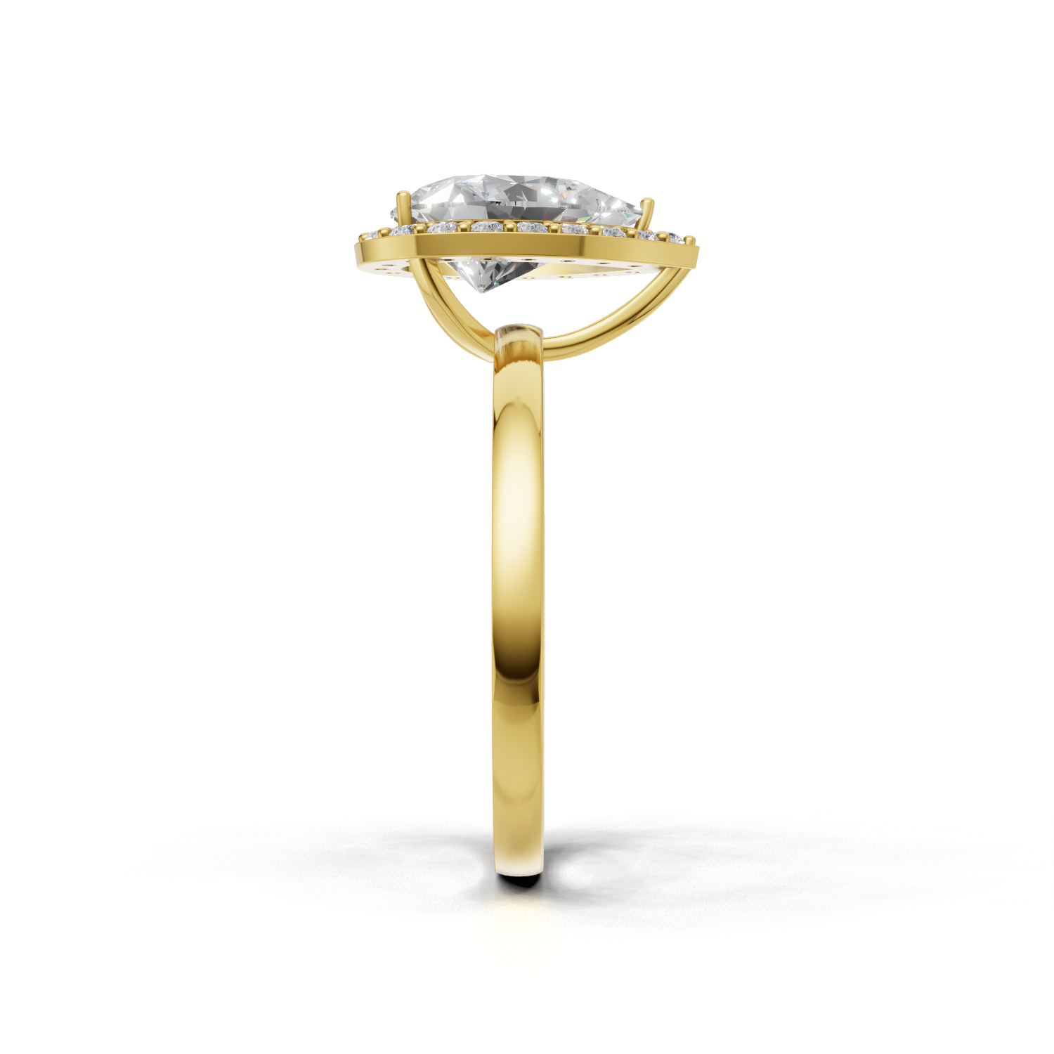 Pear Lab Grown Diamond Halo Ring