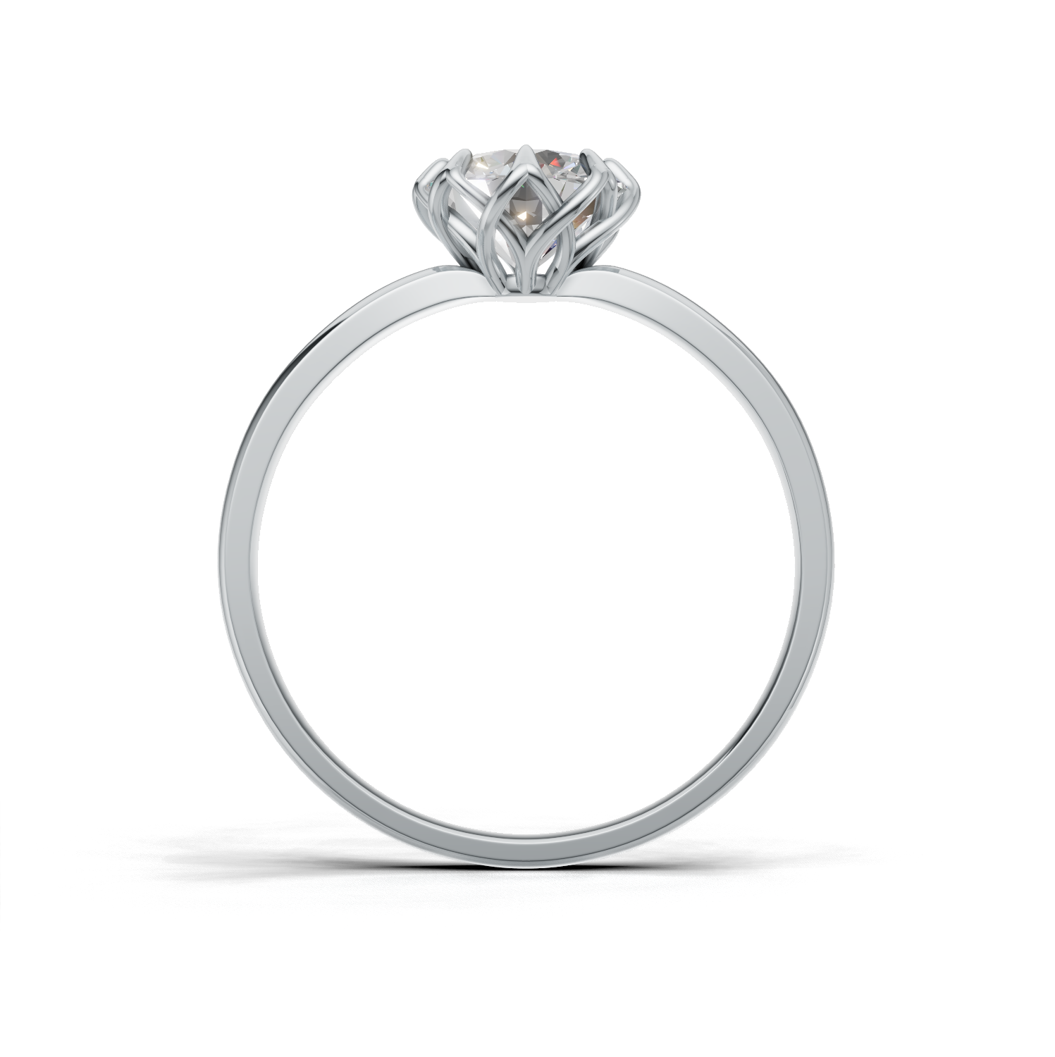 Portuguese Cut Lab Grown Diamond Solitaire Ring