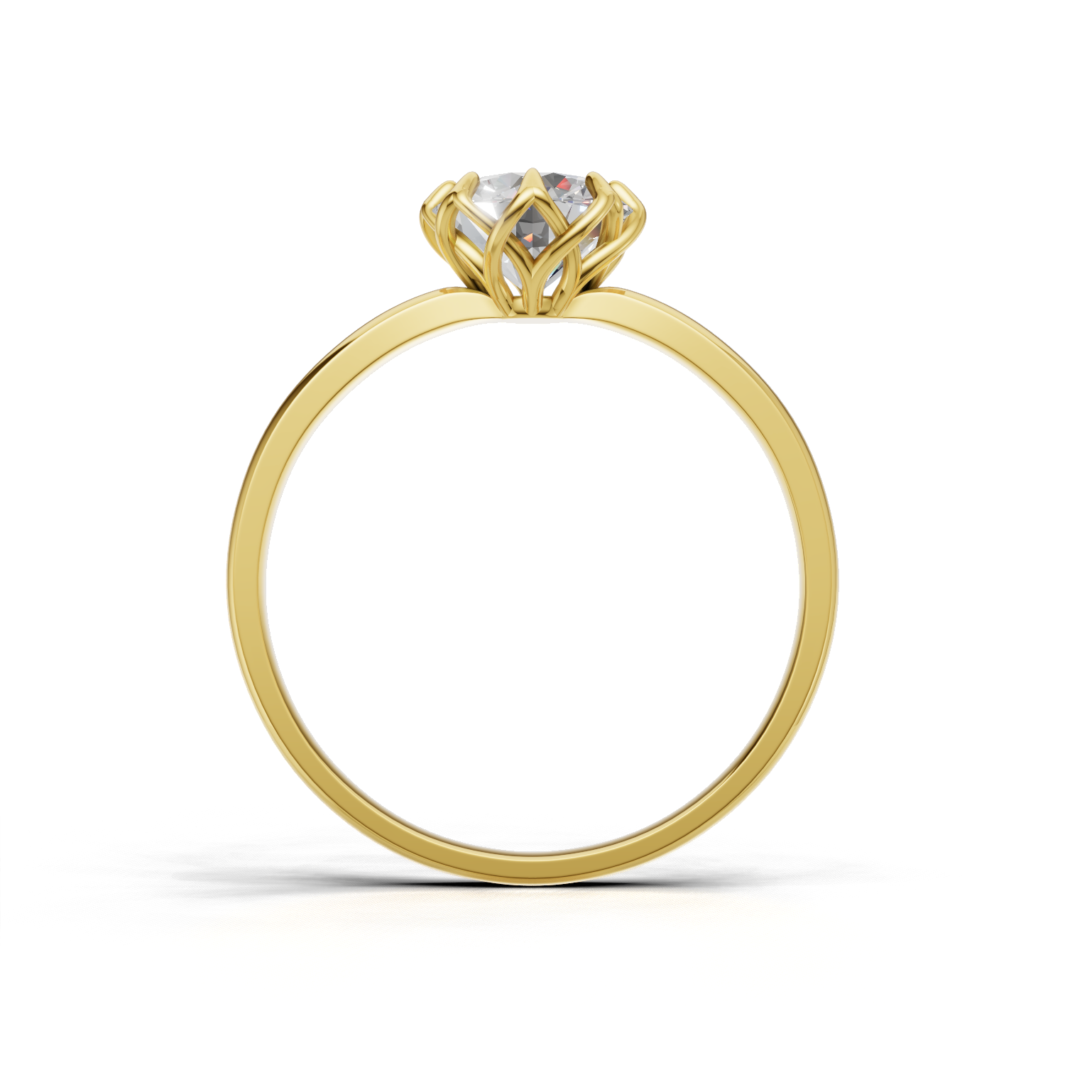 Portuguese Cut Lab Grown Diamond Solitaire Ring