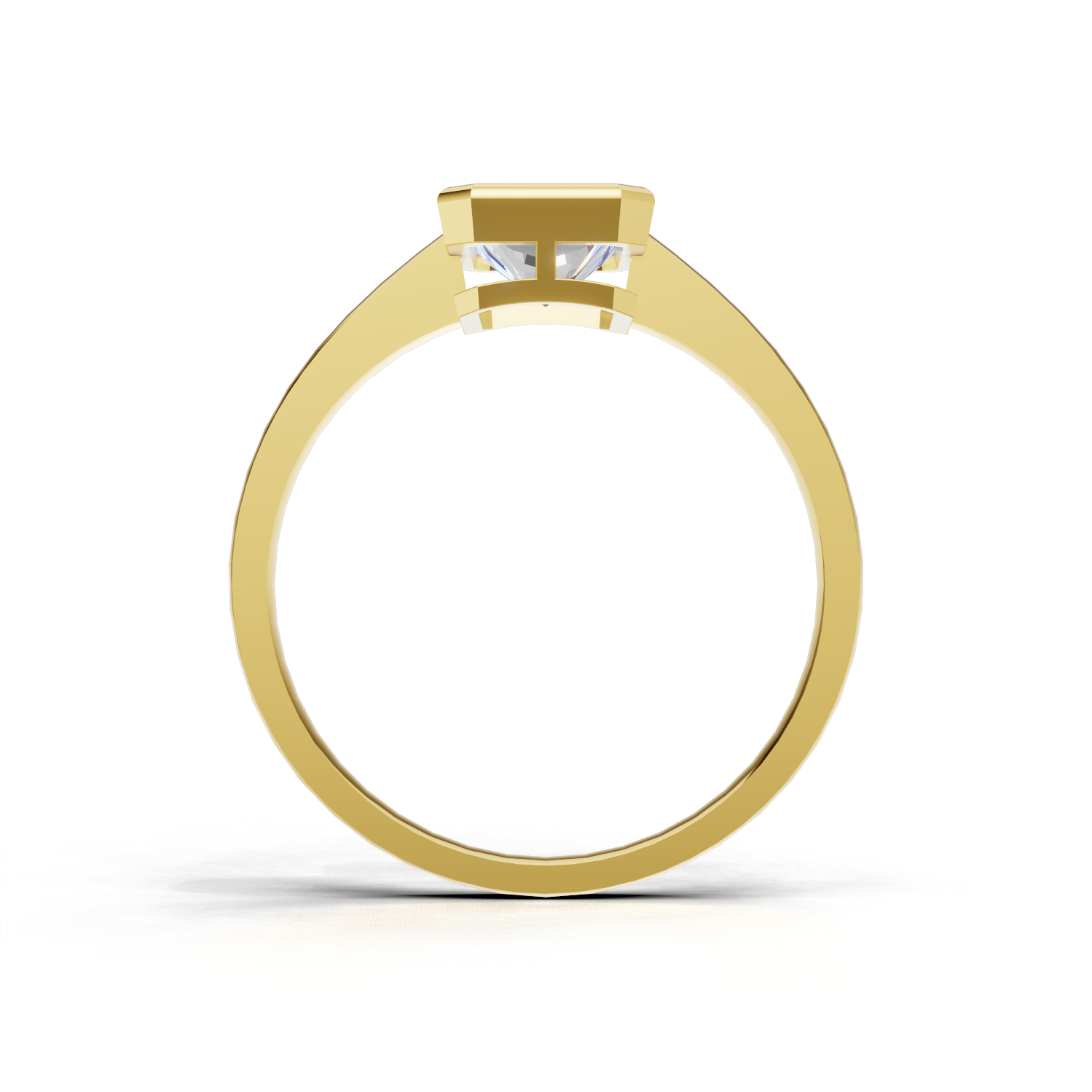 Radiant Lab Grown Diamond Bezel Ring