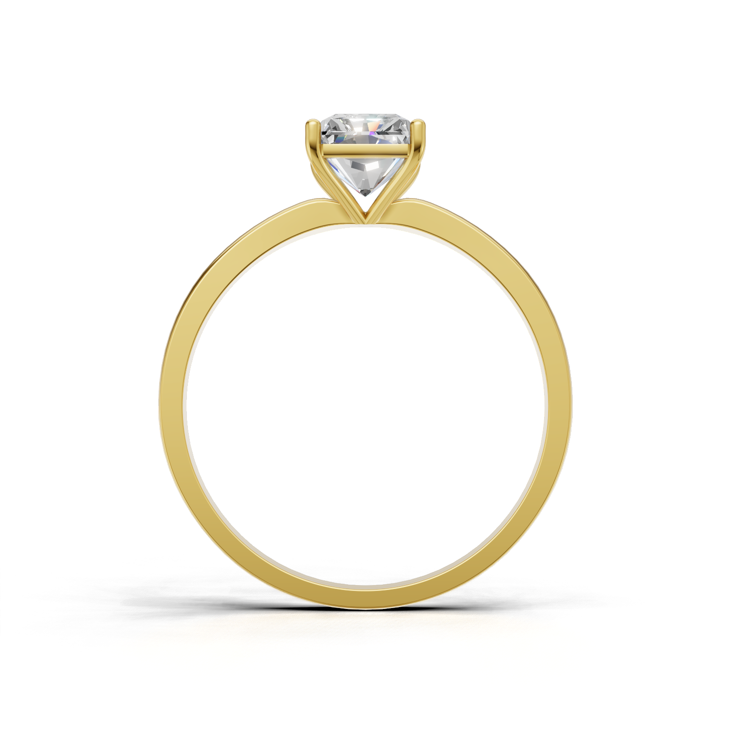 Radiant Lab Grown Diamond Solitaire Ring