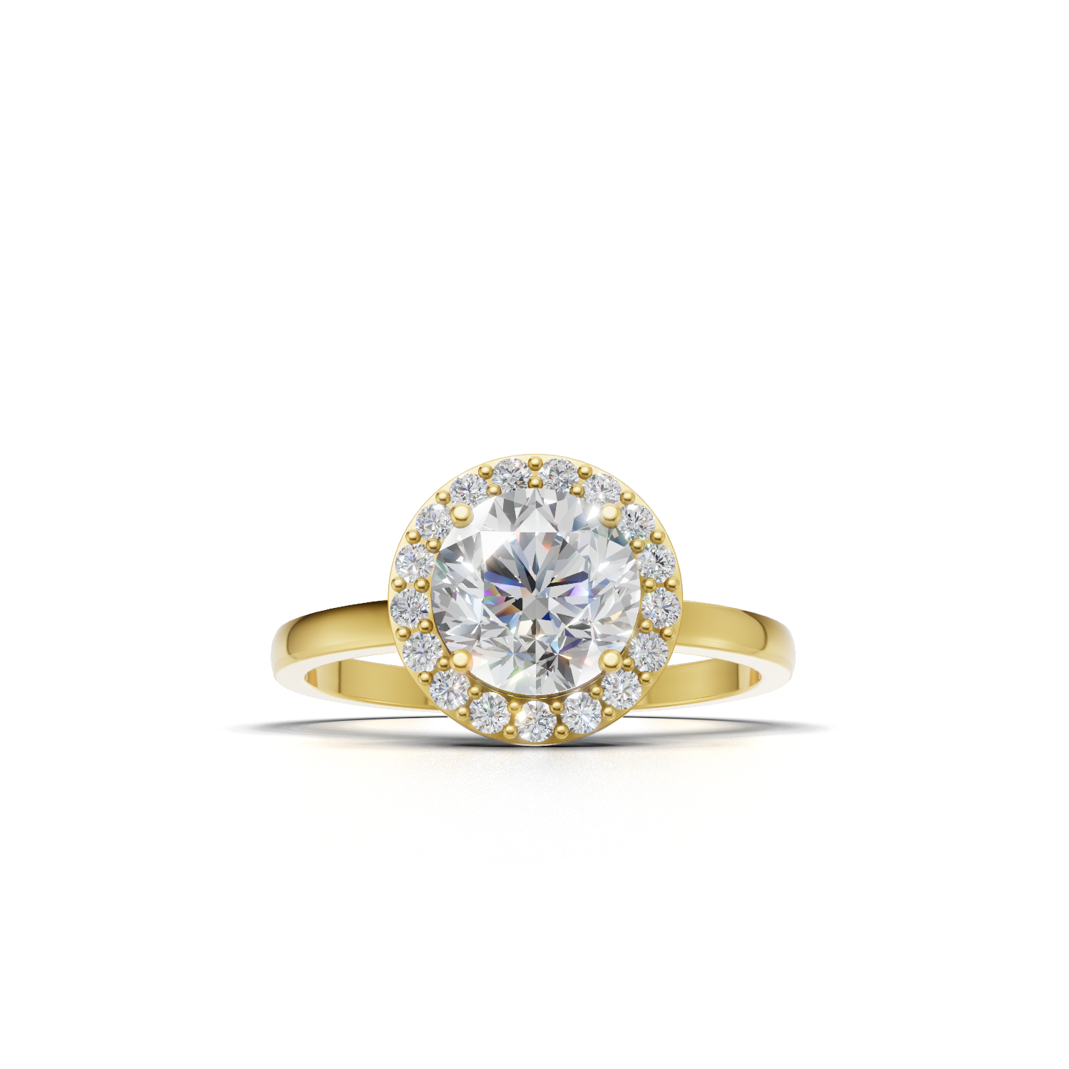 Round Lab Grown Diamond Halo Ring