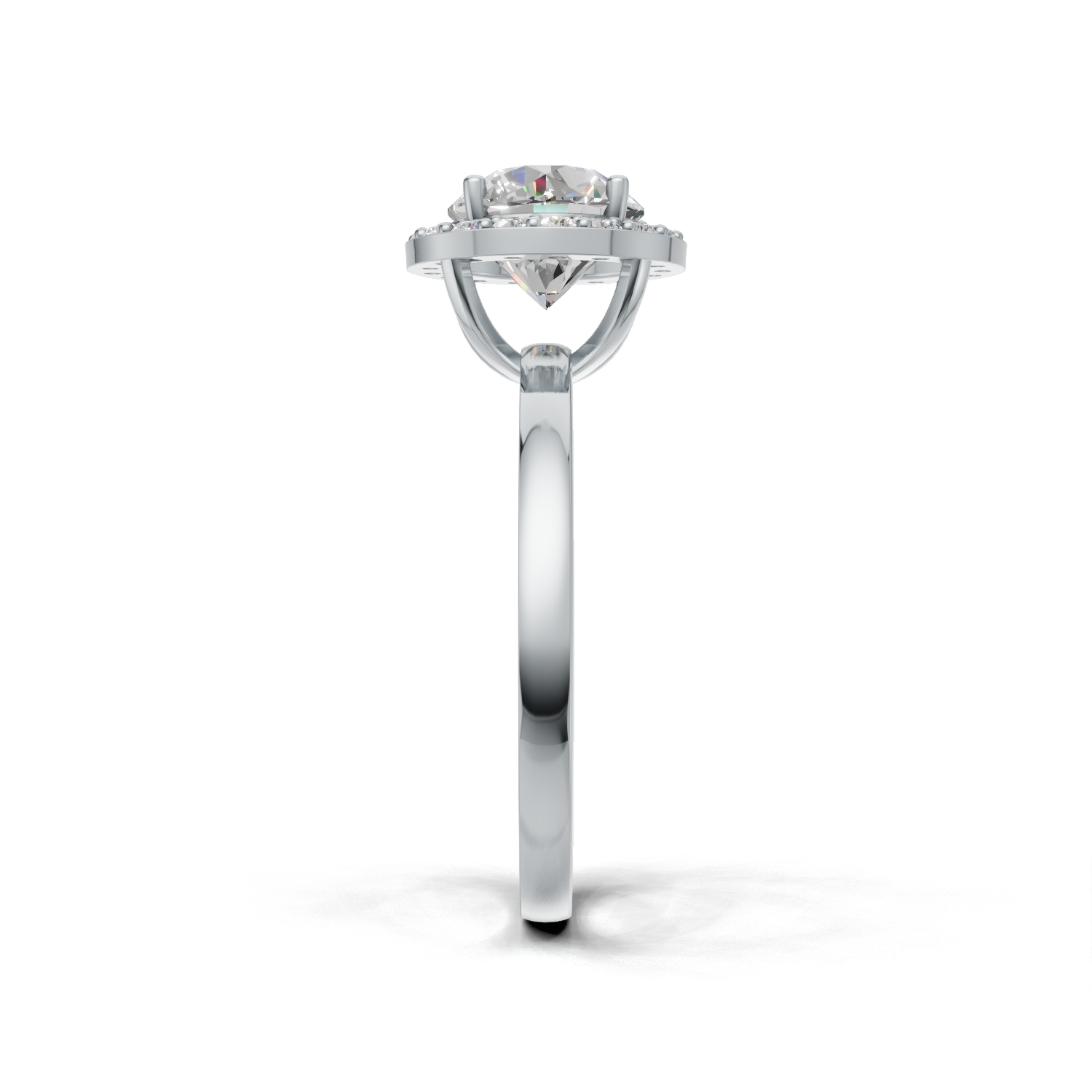 Round Lab Grown Diamond Halo Ring