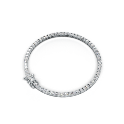 Tennis Bracelet Classic K14 White Gold 3ct
