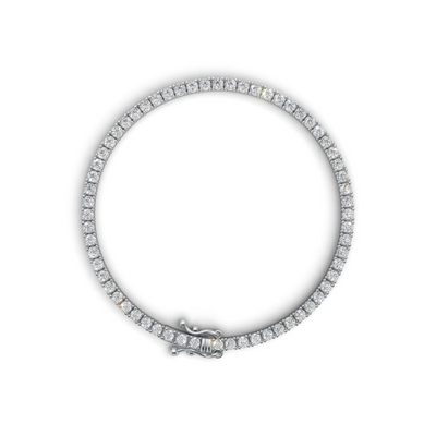 Tennis Bracelet Classic K14 White Gold 3ct