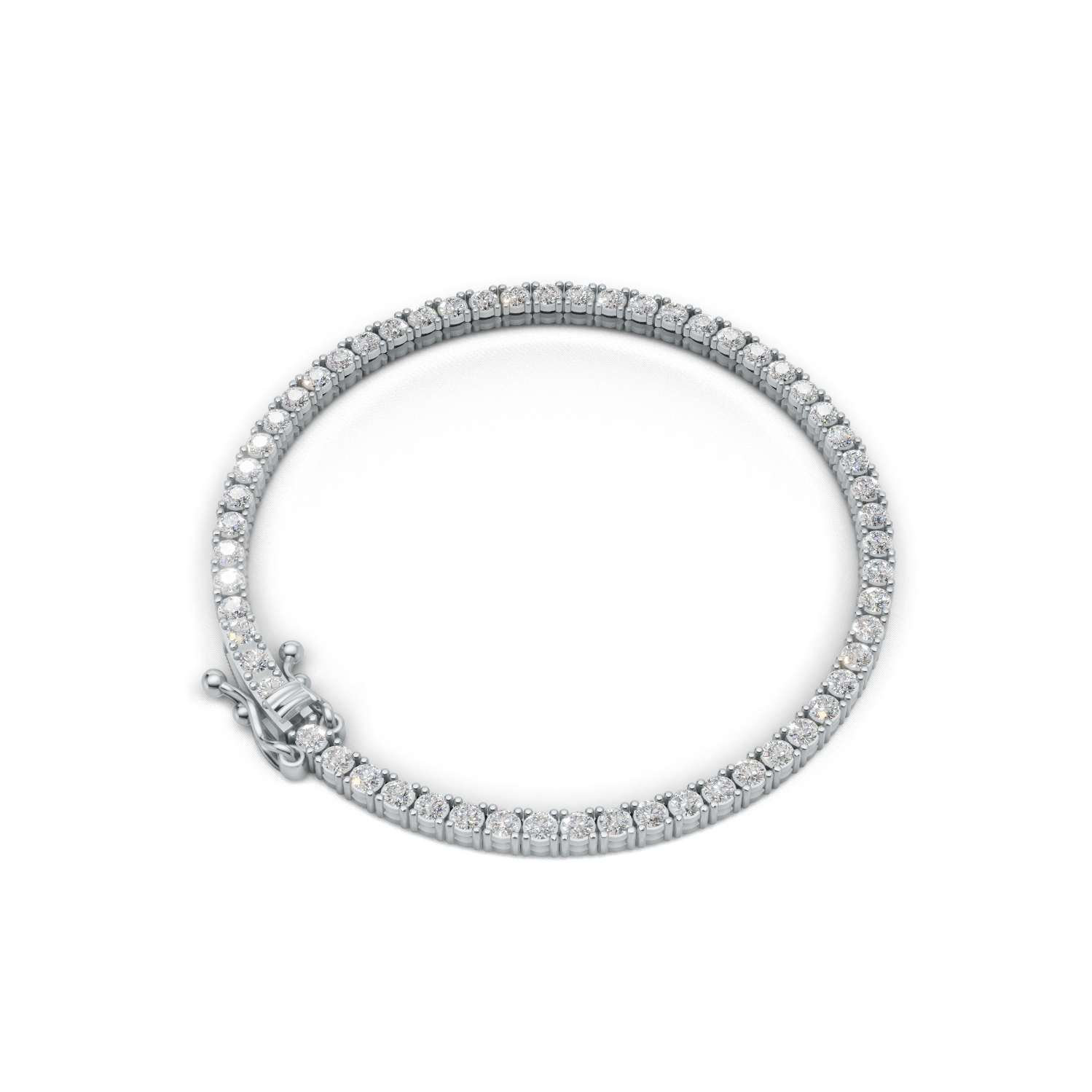 Tennis Bracelet Classic K14 White Gold 5ct