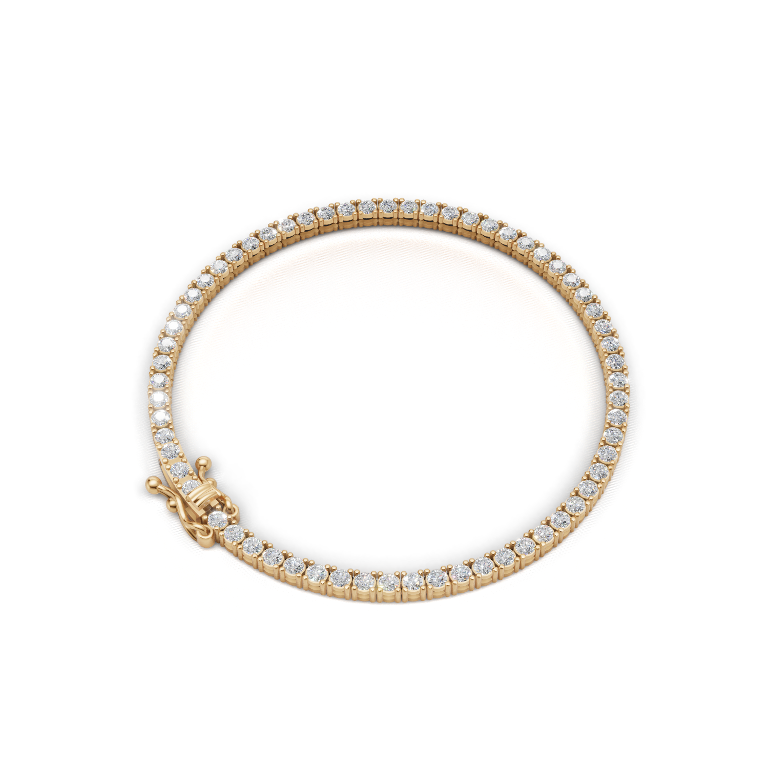 Tennis Bracelet Classic K14 Yellow Gold 3ct