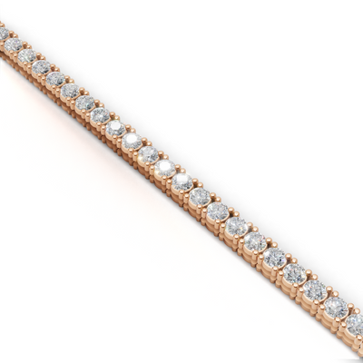 Tennis Bracelet Classic K18 Pink Gold 3ct