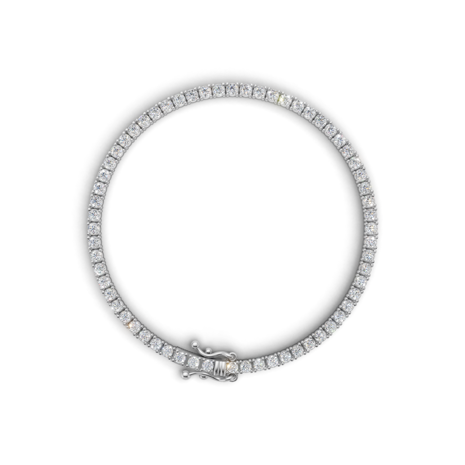 Tennis Bracelet Classic K18 White Gold 3ct